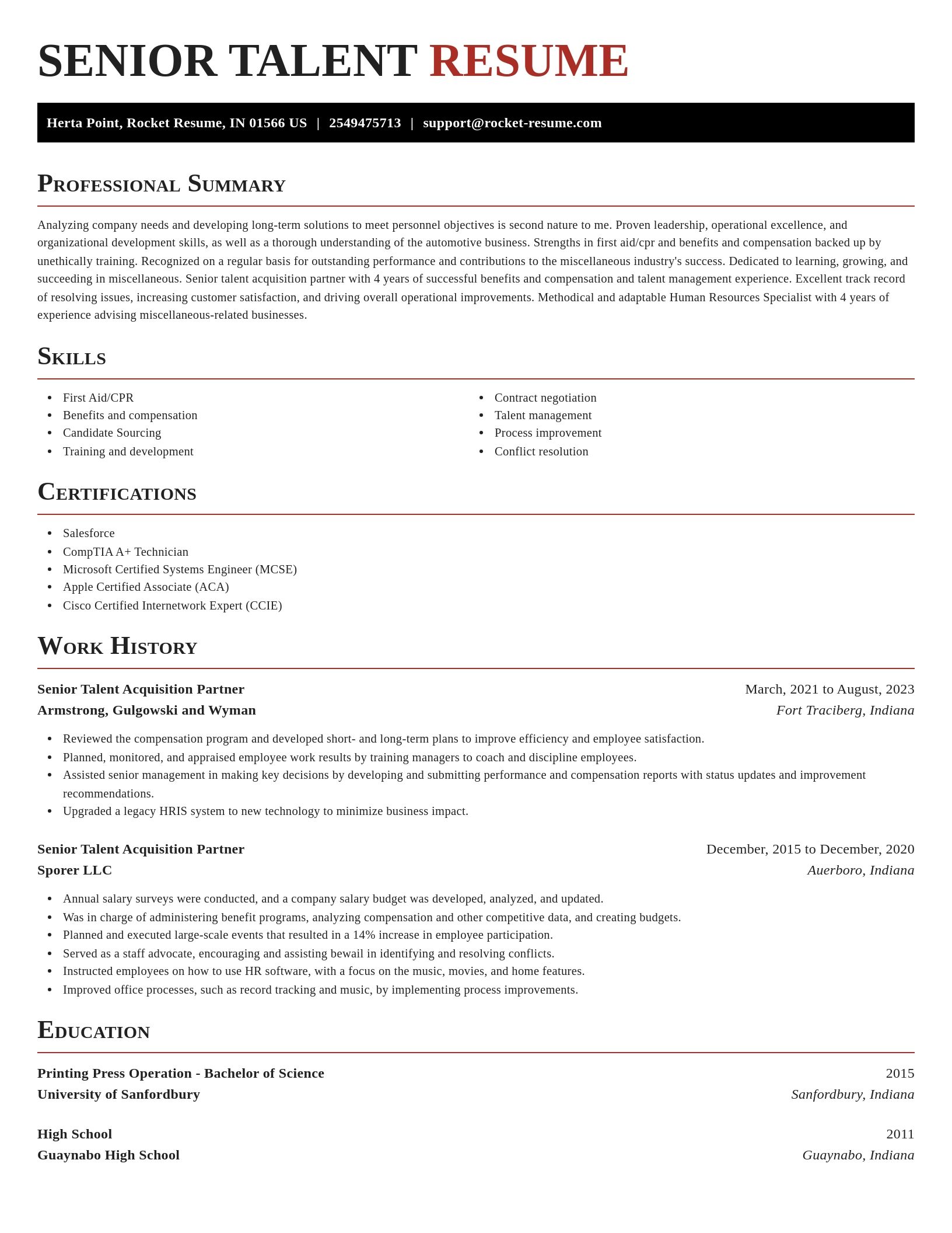 Exquisite resume template