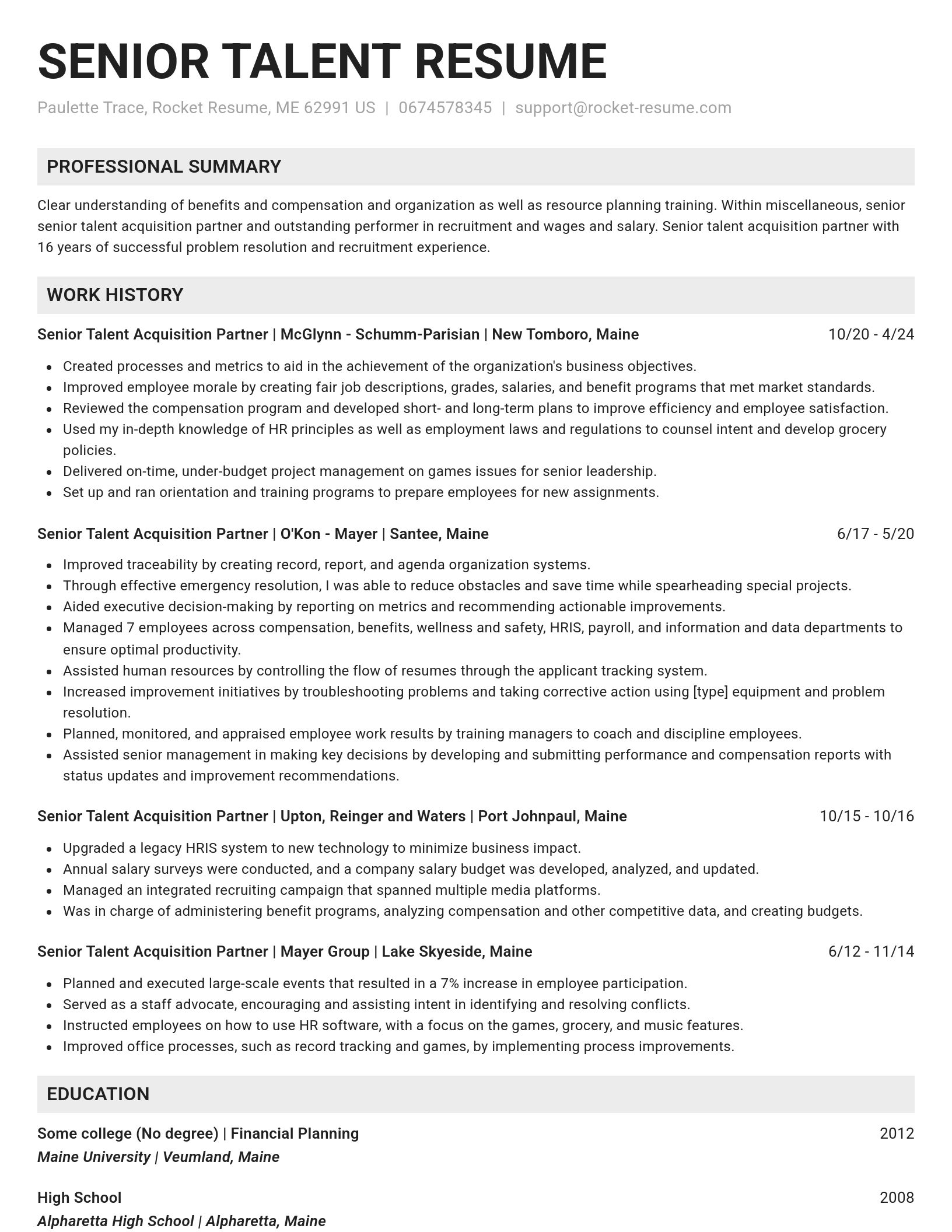 Genius resume template