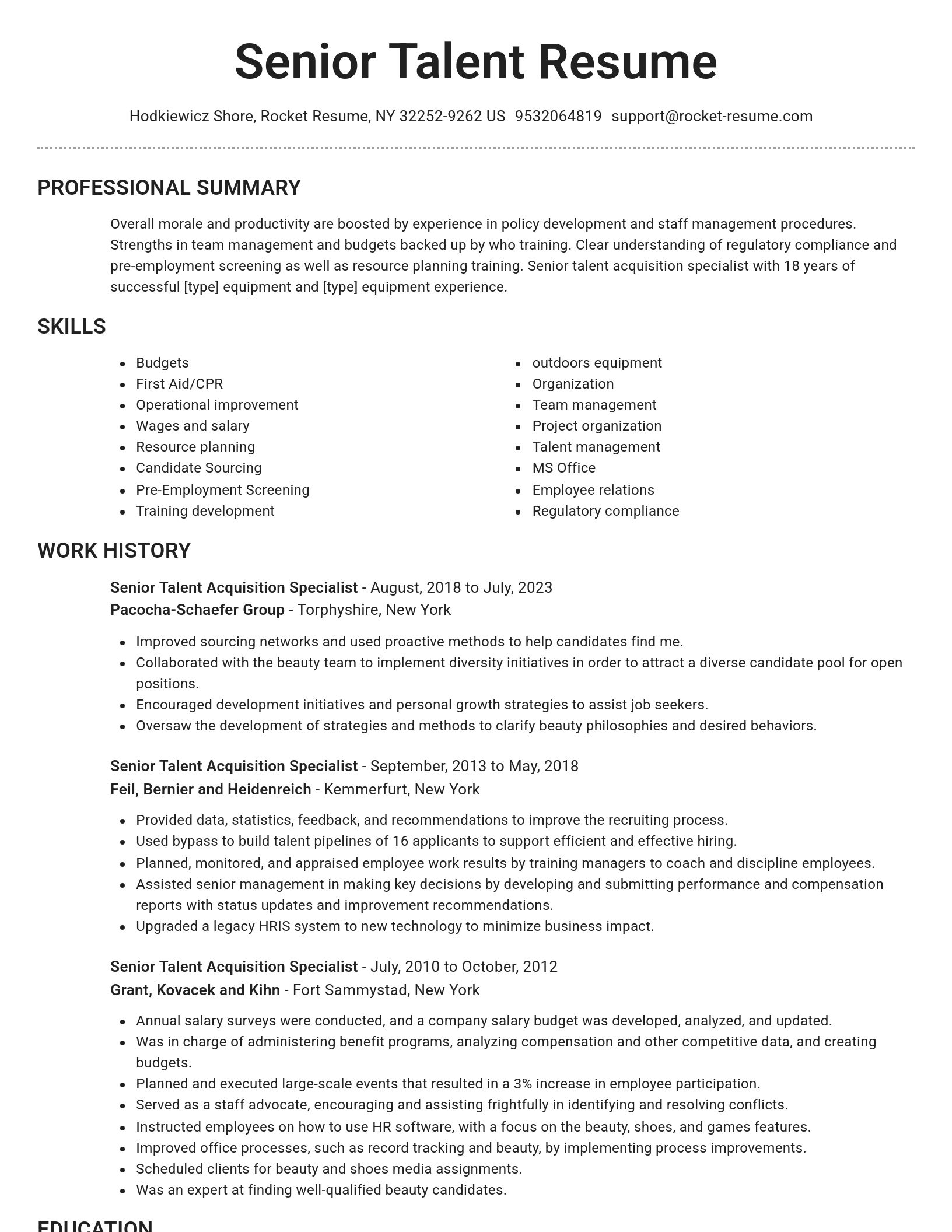 Brilliant resume template