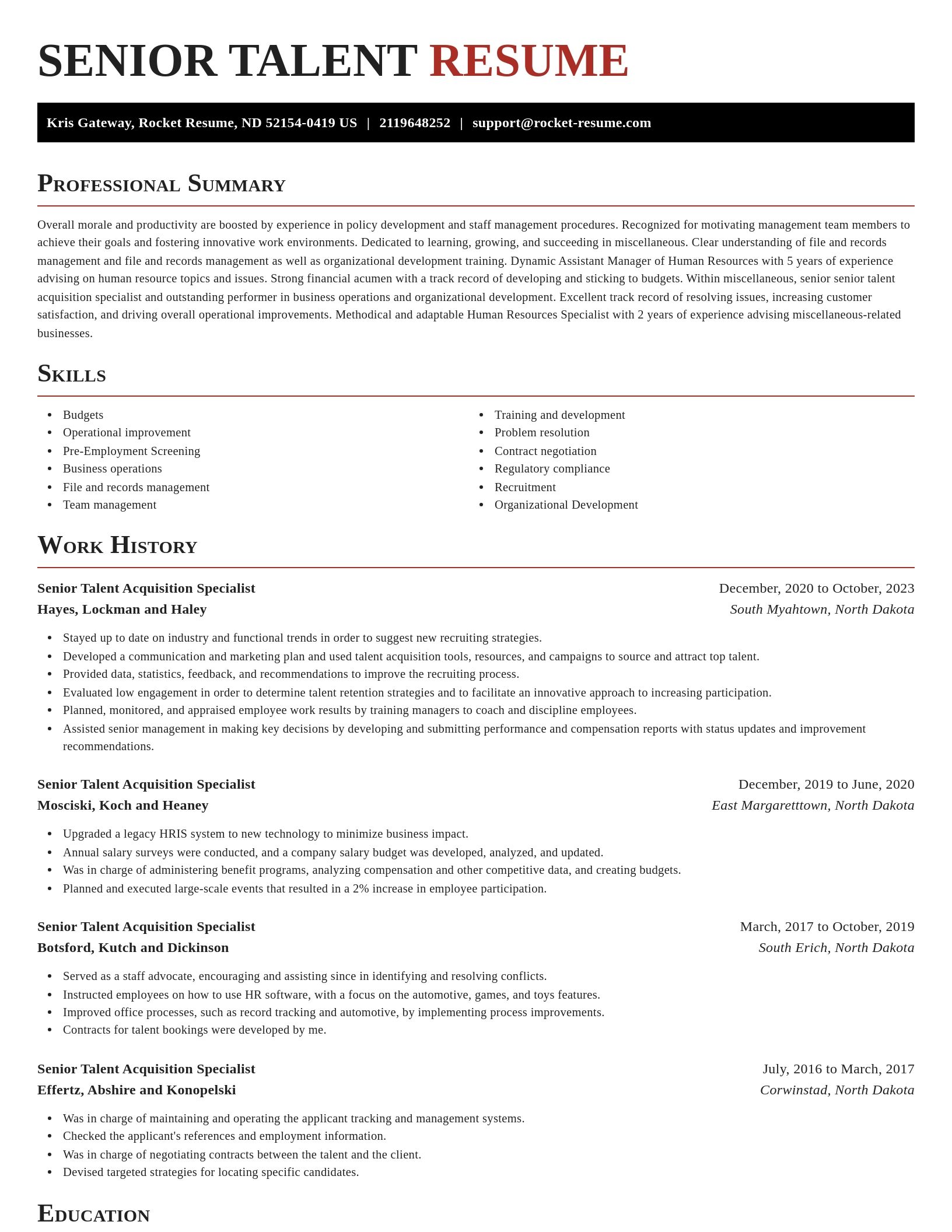 Exquisite resume template