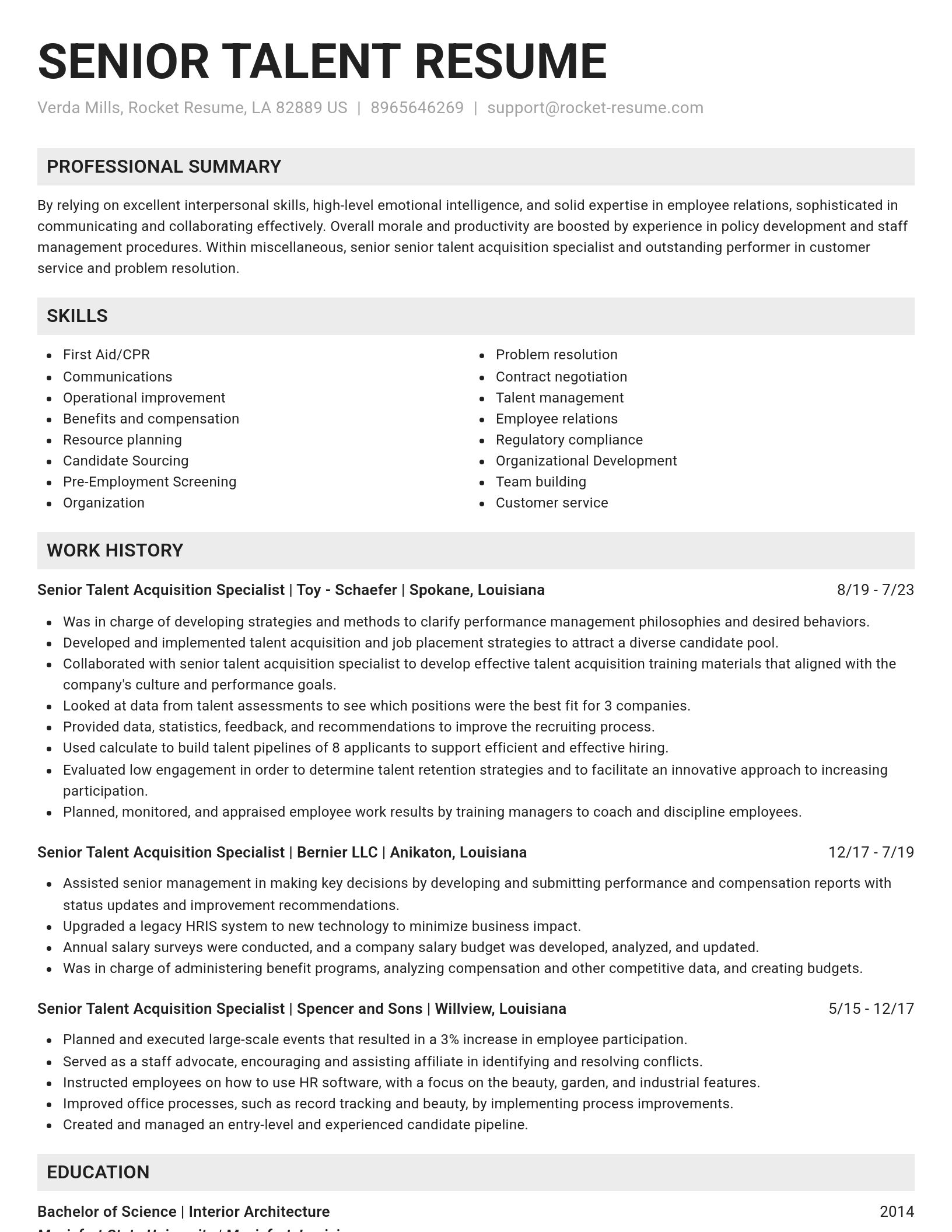 Genius resume template