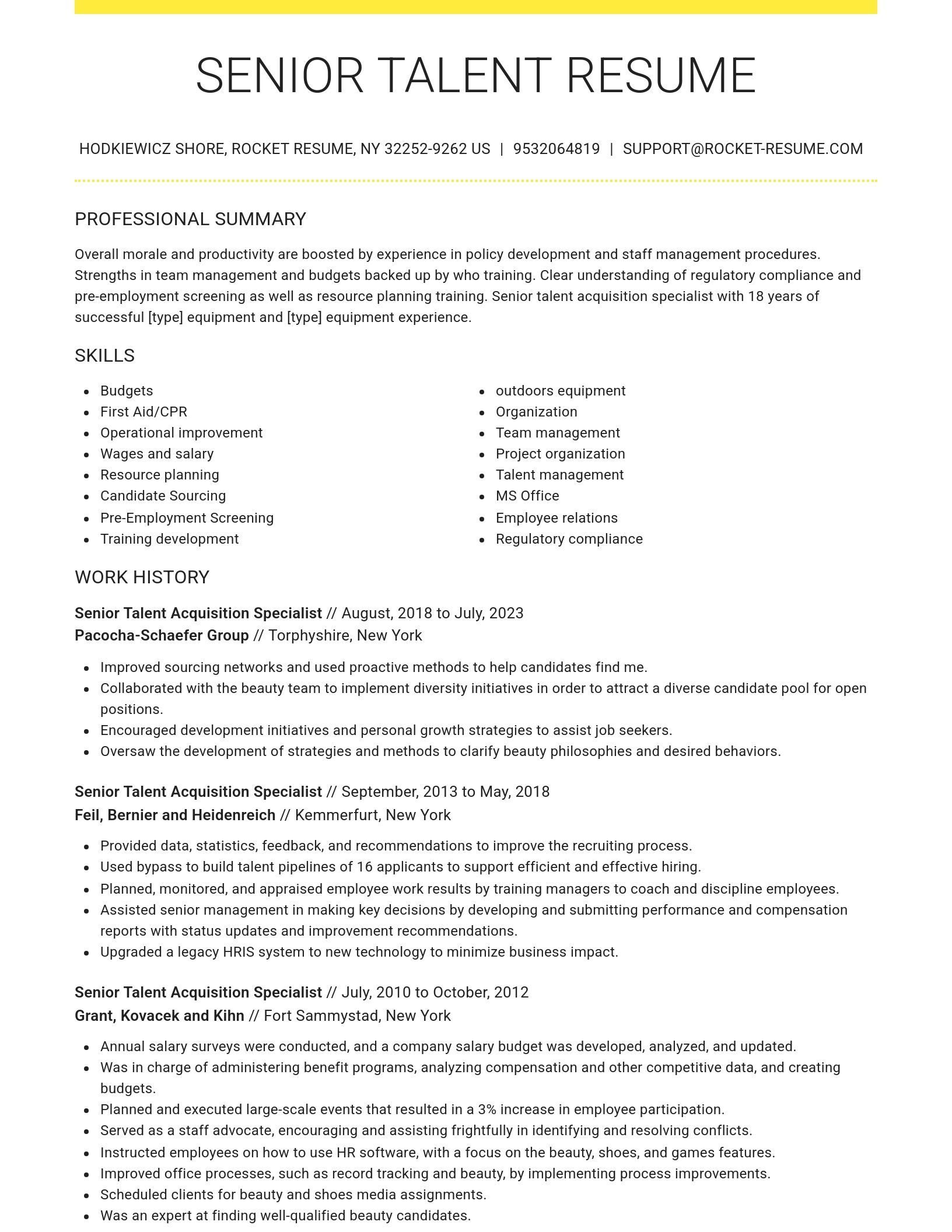 Grand resume template