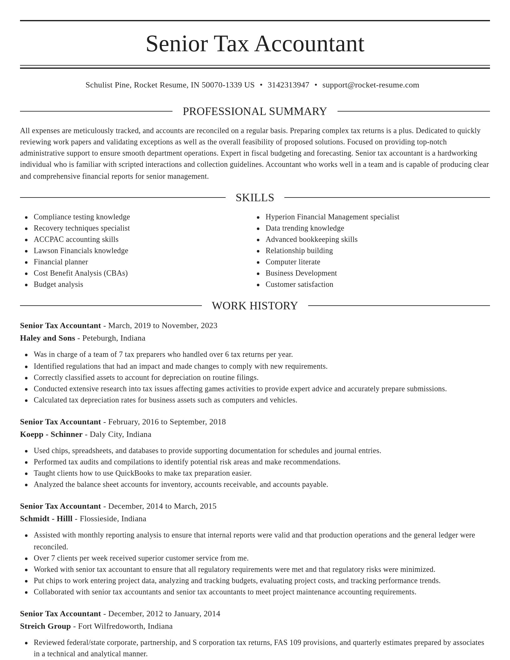 Elegant resume template