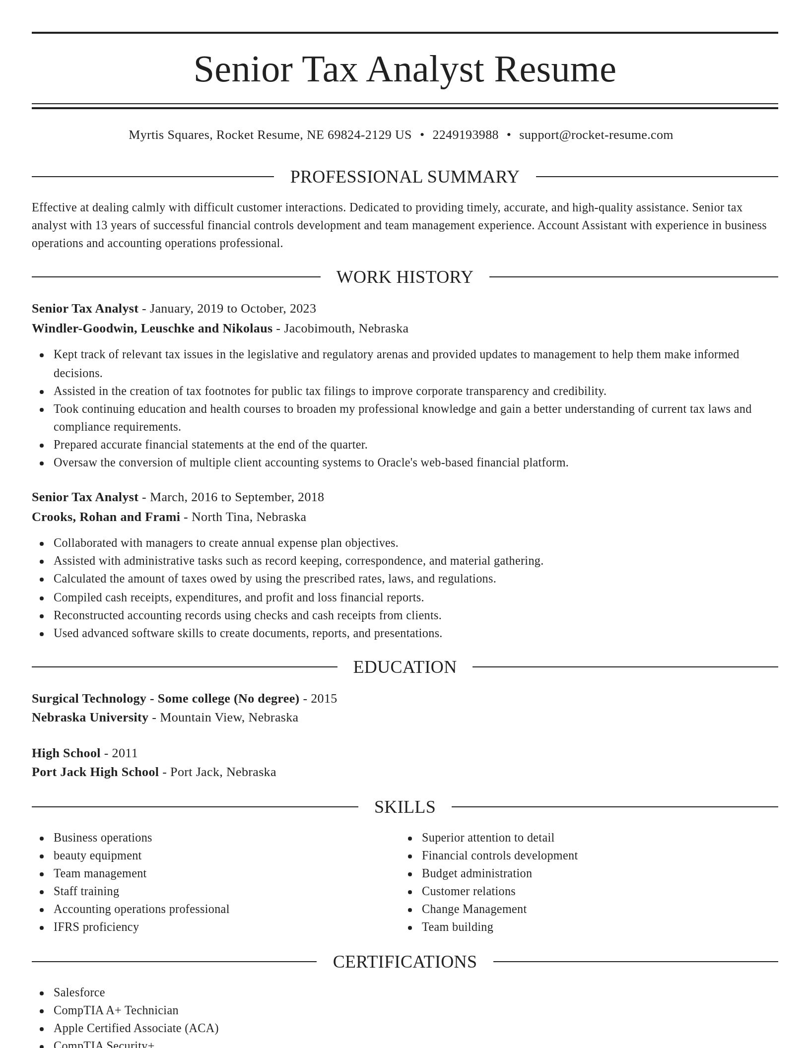 Elegant resume template
