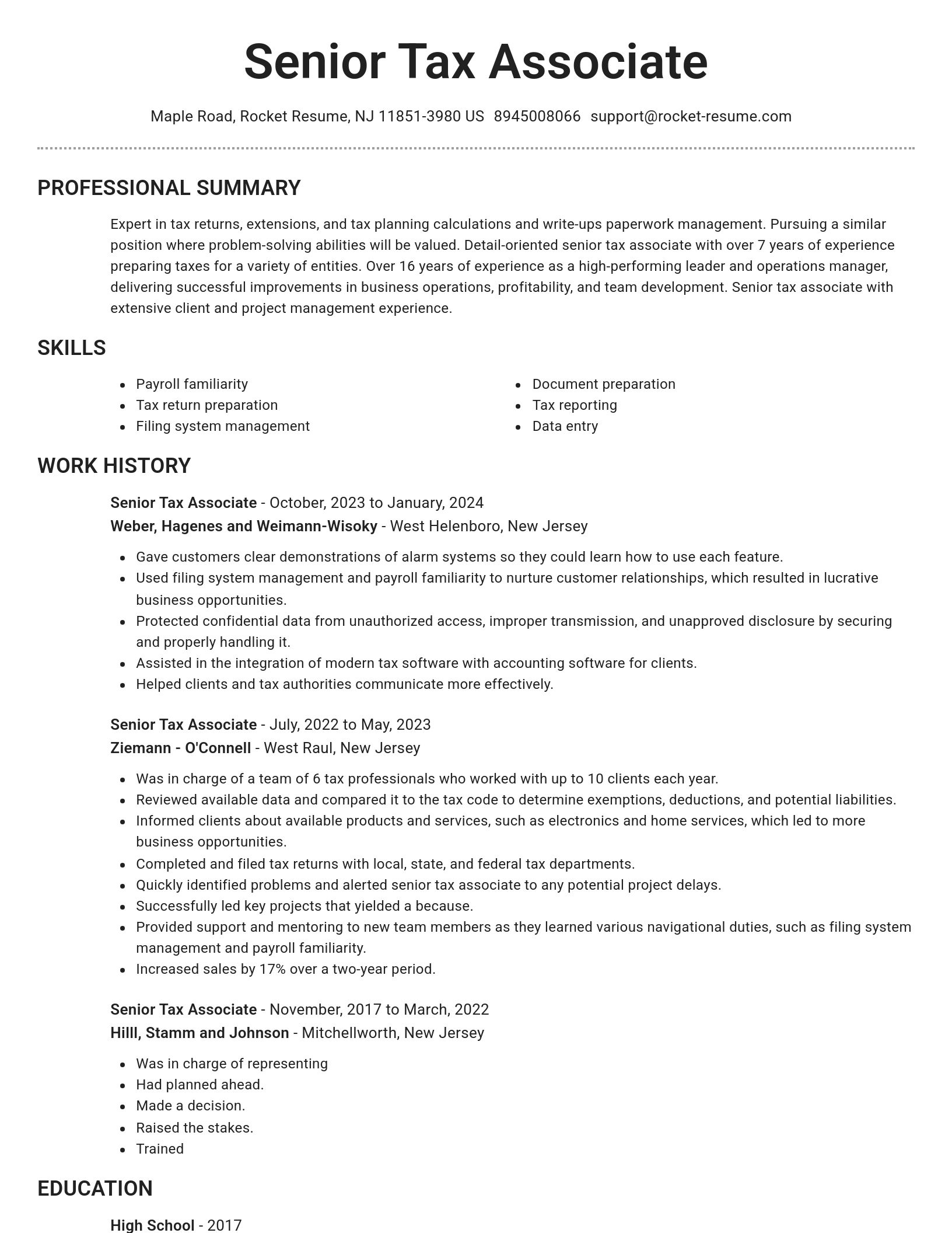 Brilliant resume template