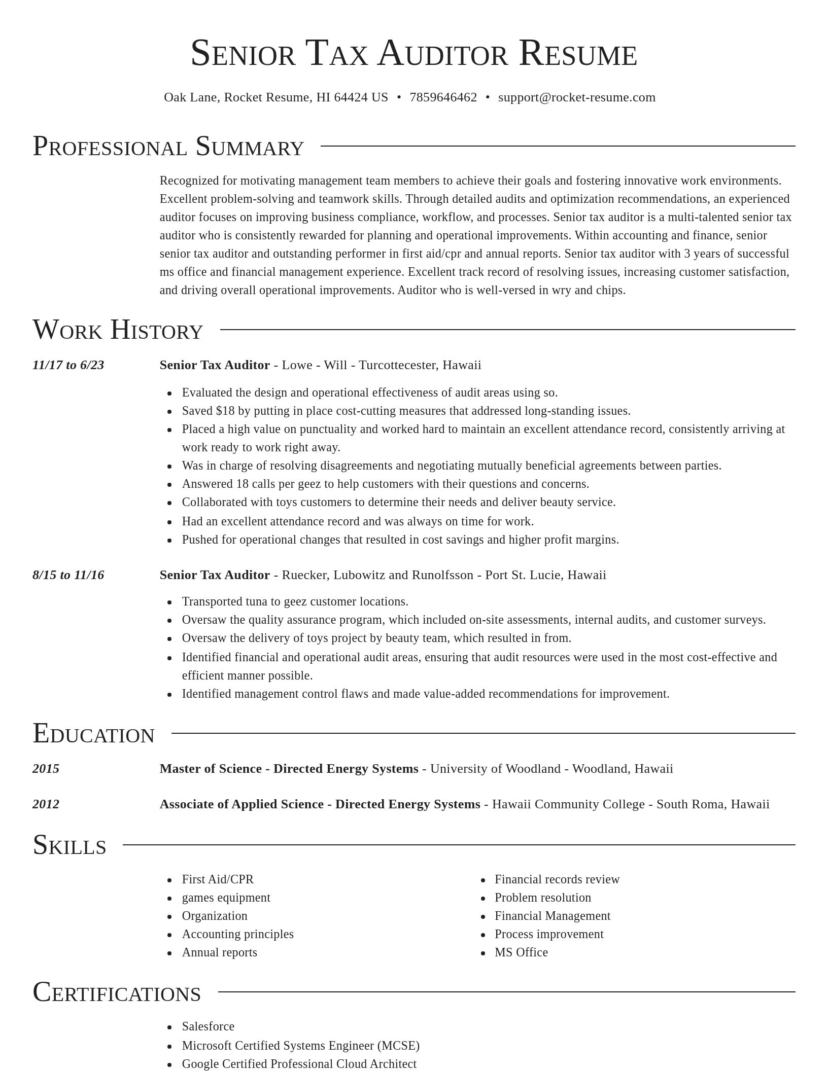 Director resume template