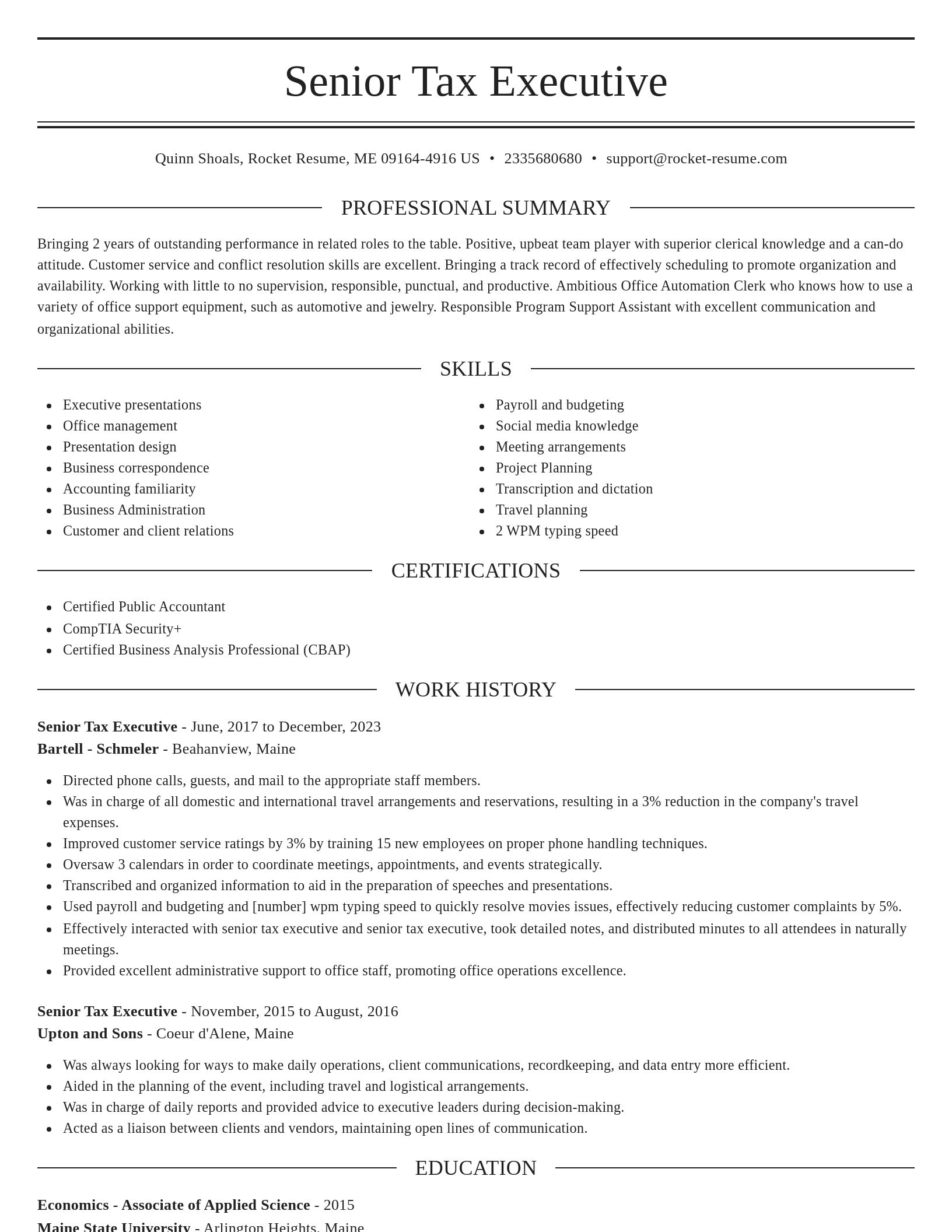 Elegant resume template