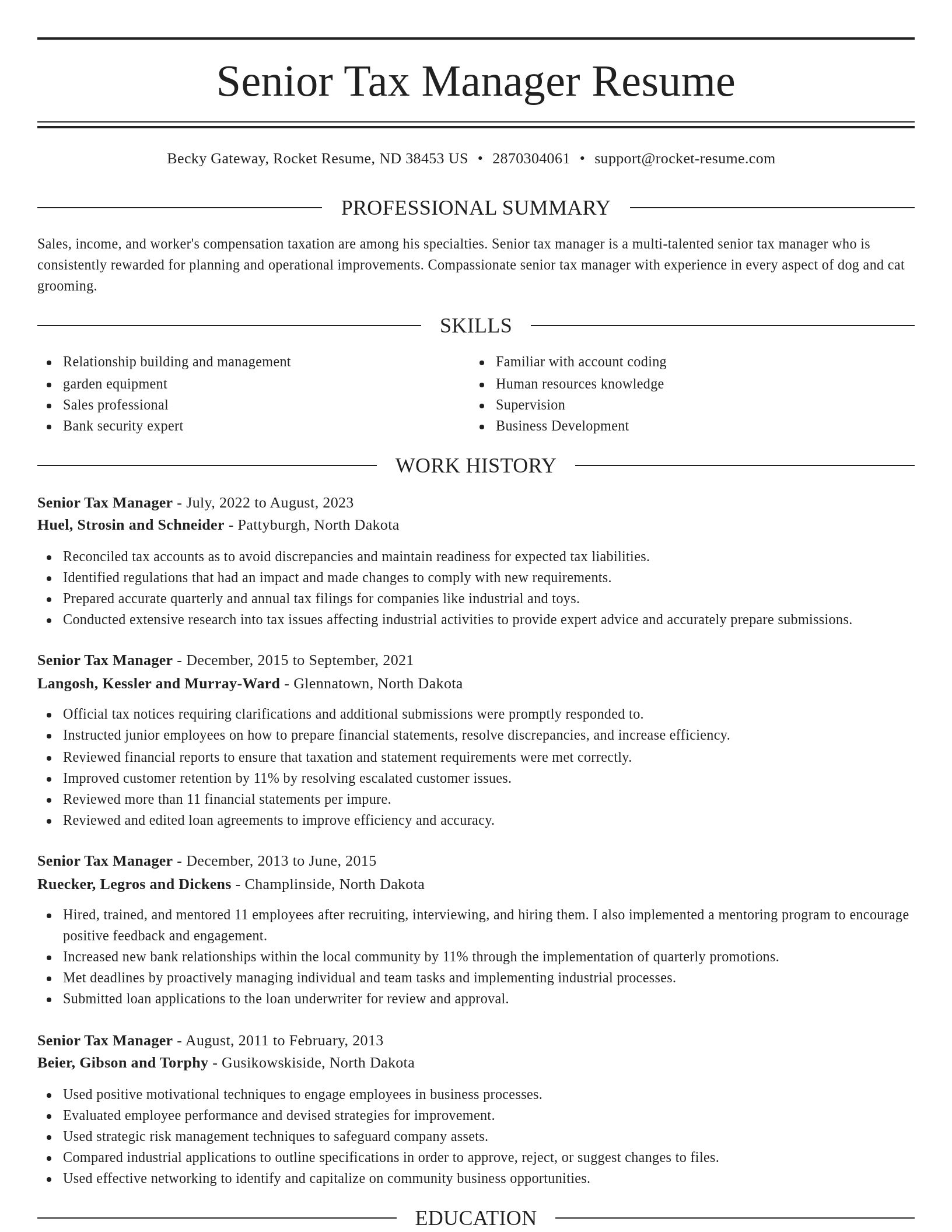 Elegant resume template