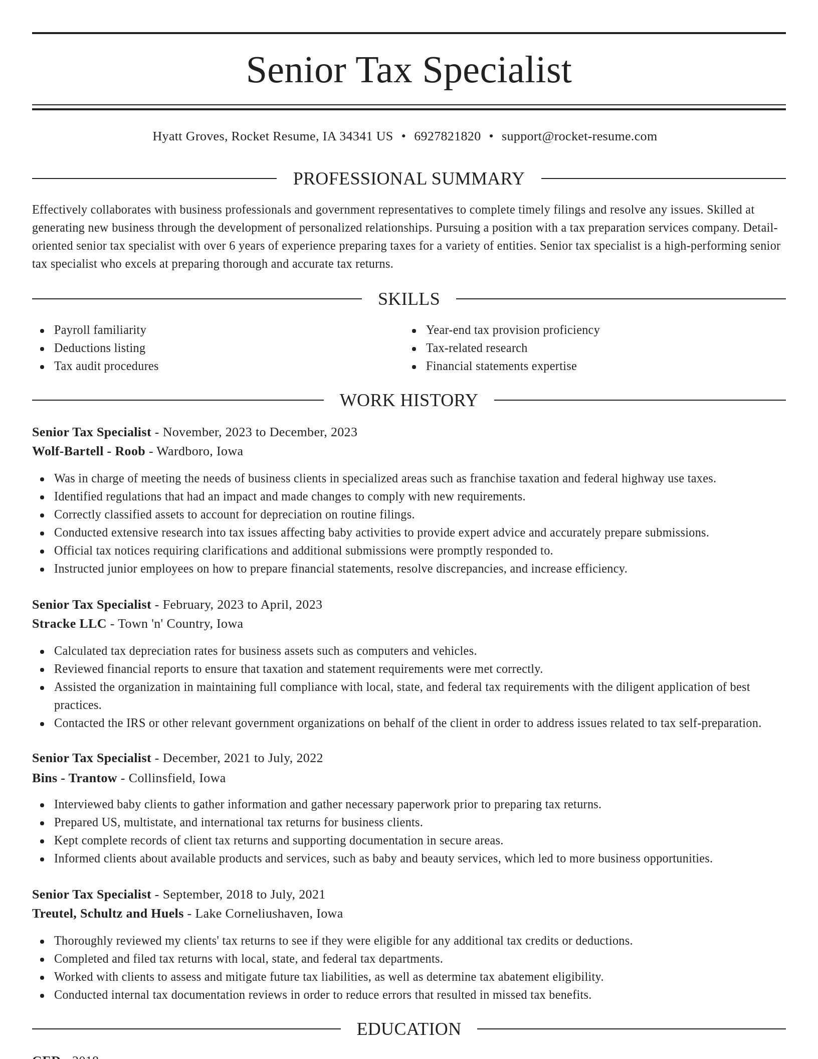 Elegant resume template