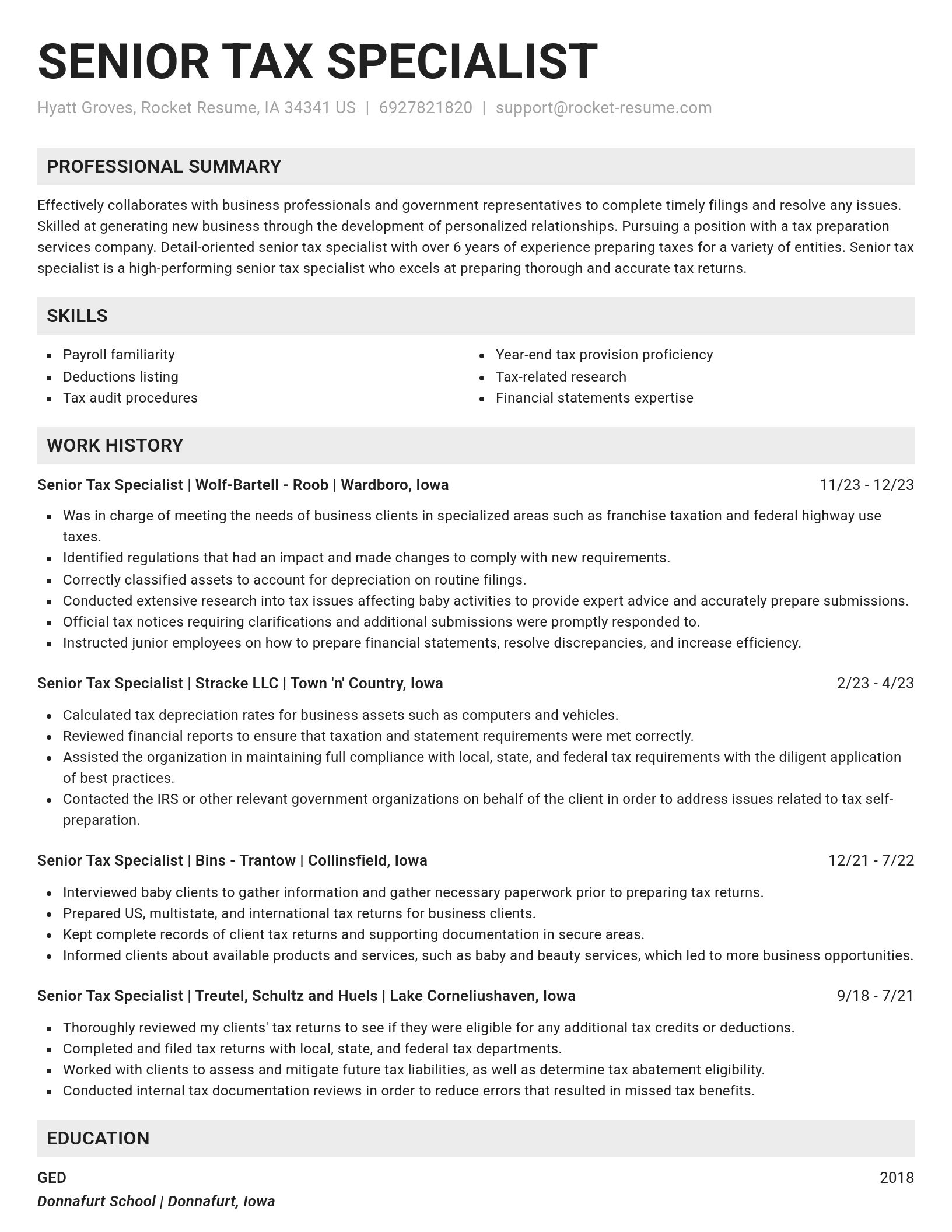 Genius resume template