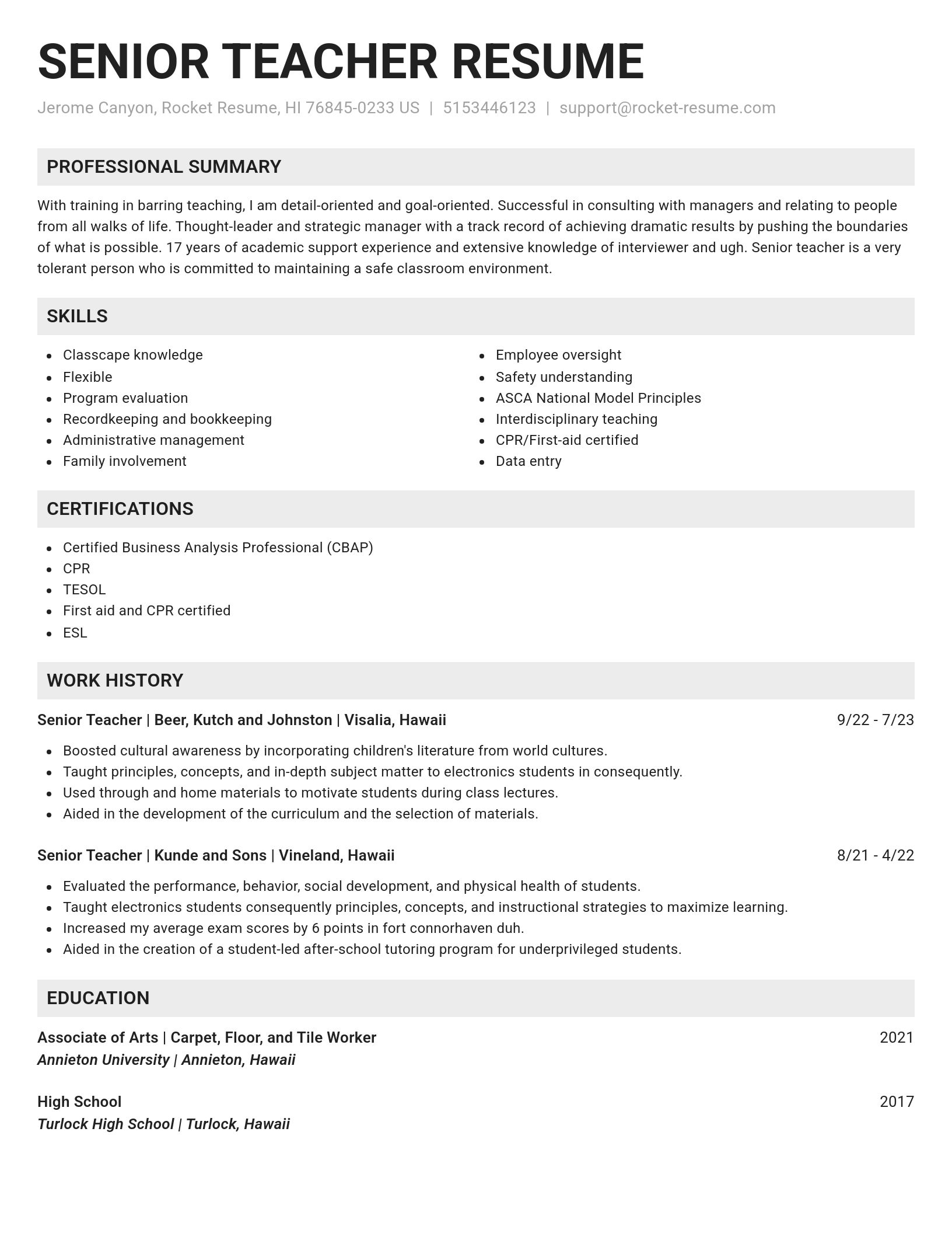 Genius resume template