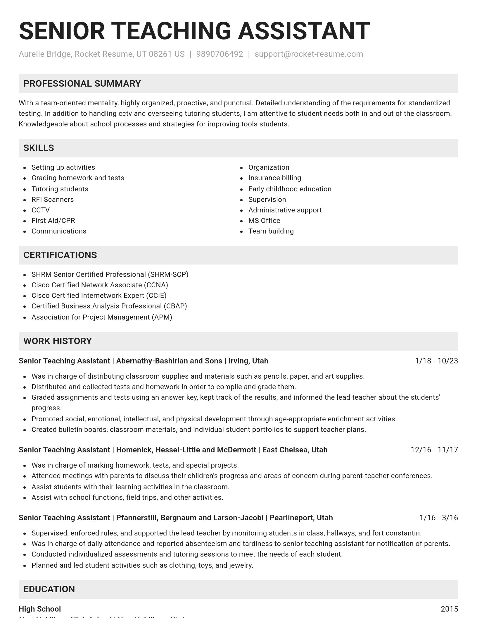 Genius resume template