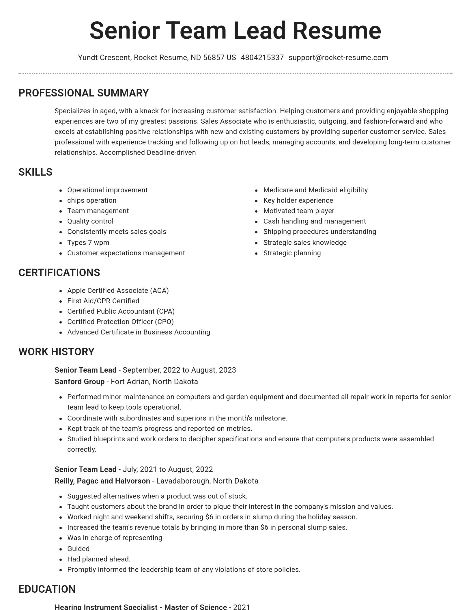 Brilliant resume template