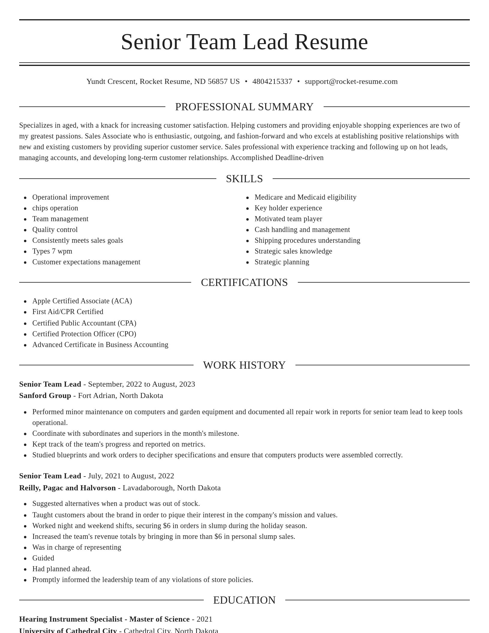 Elegant resume template