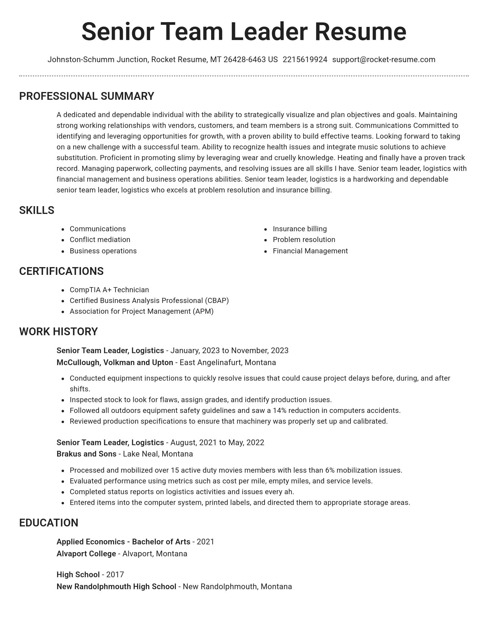 Brilliant resume template
