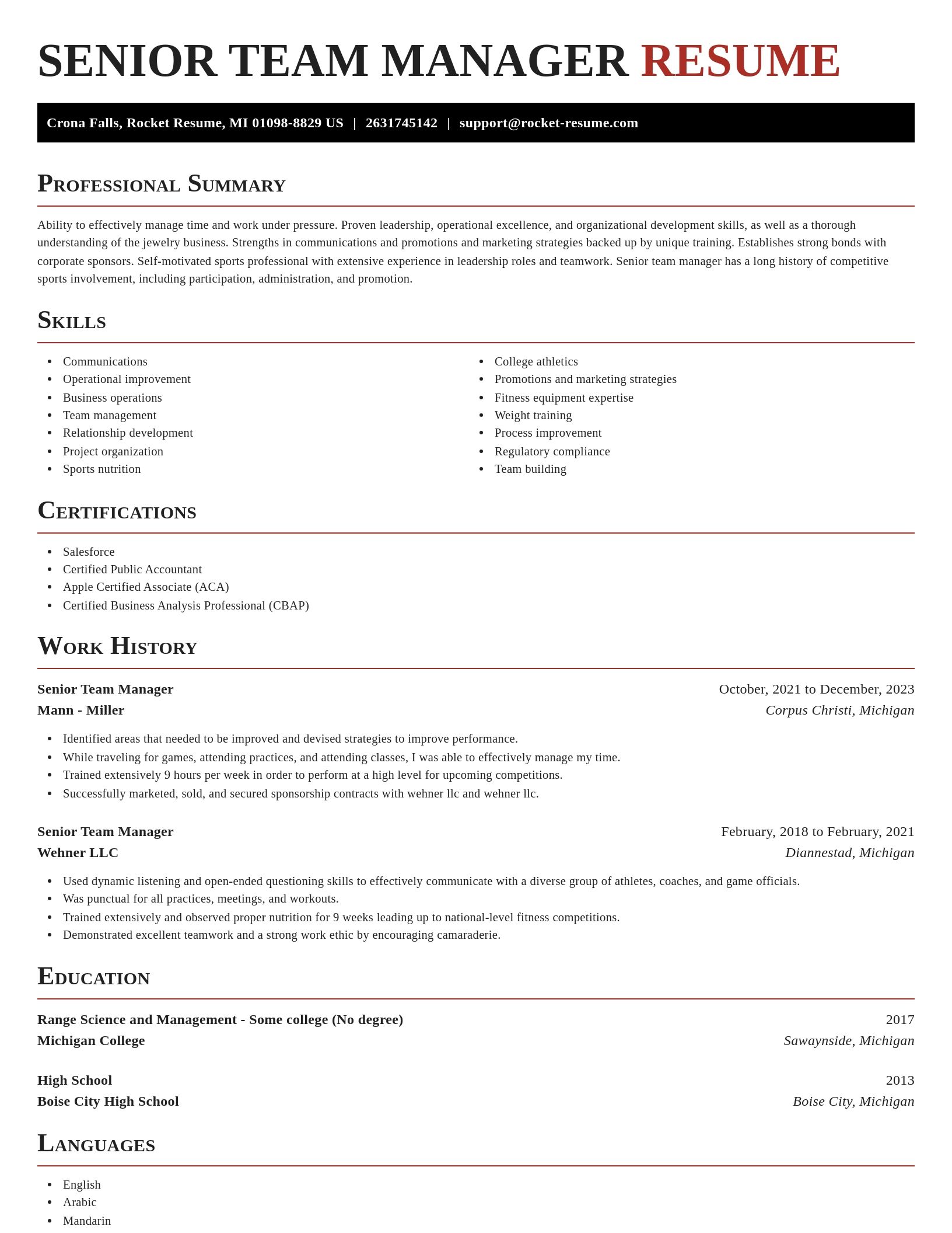 Exquisite resume template