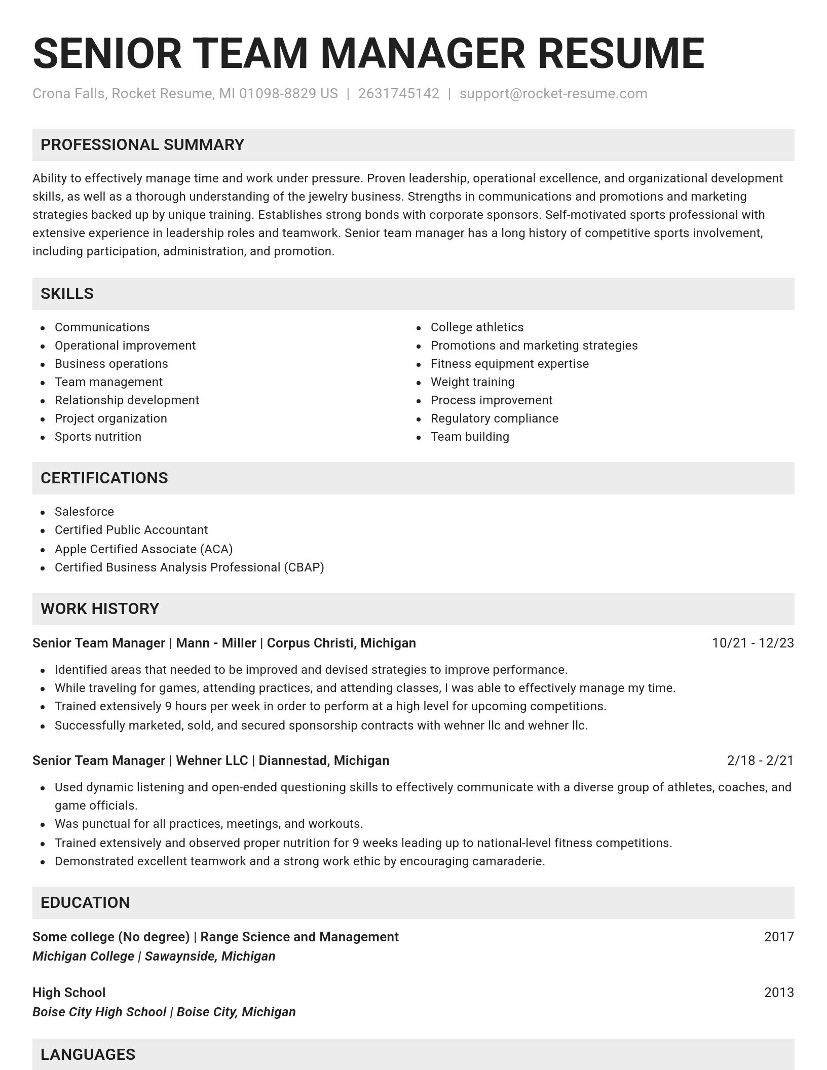 Genius resume template