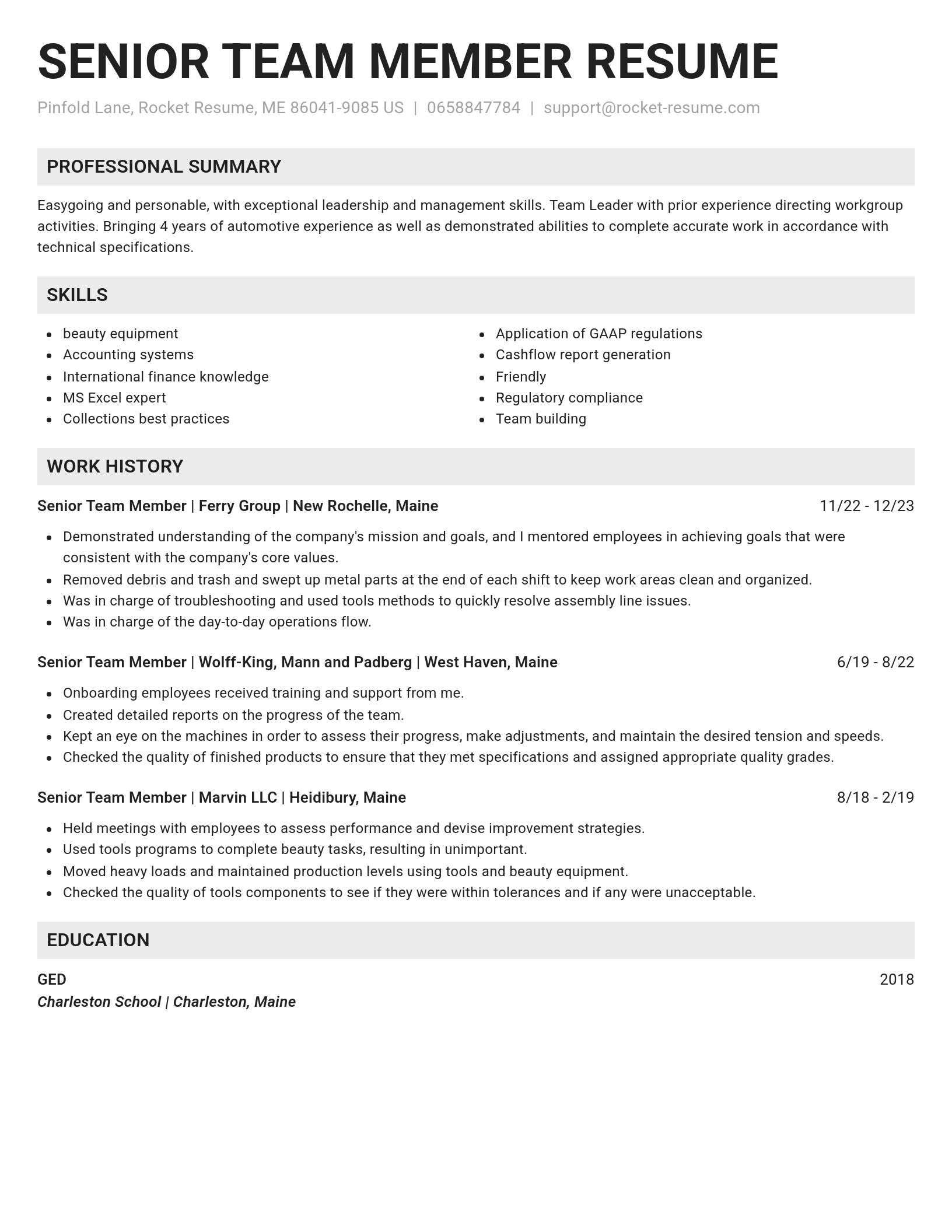 Genius resume template