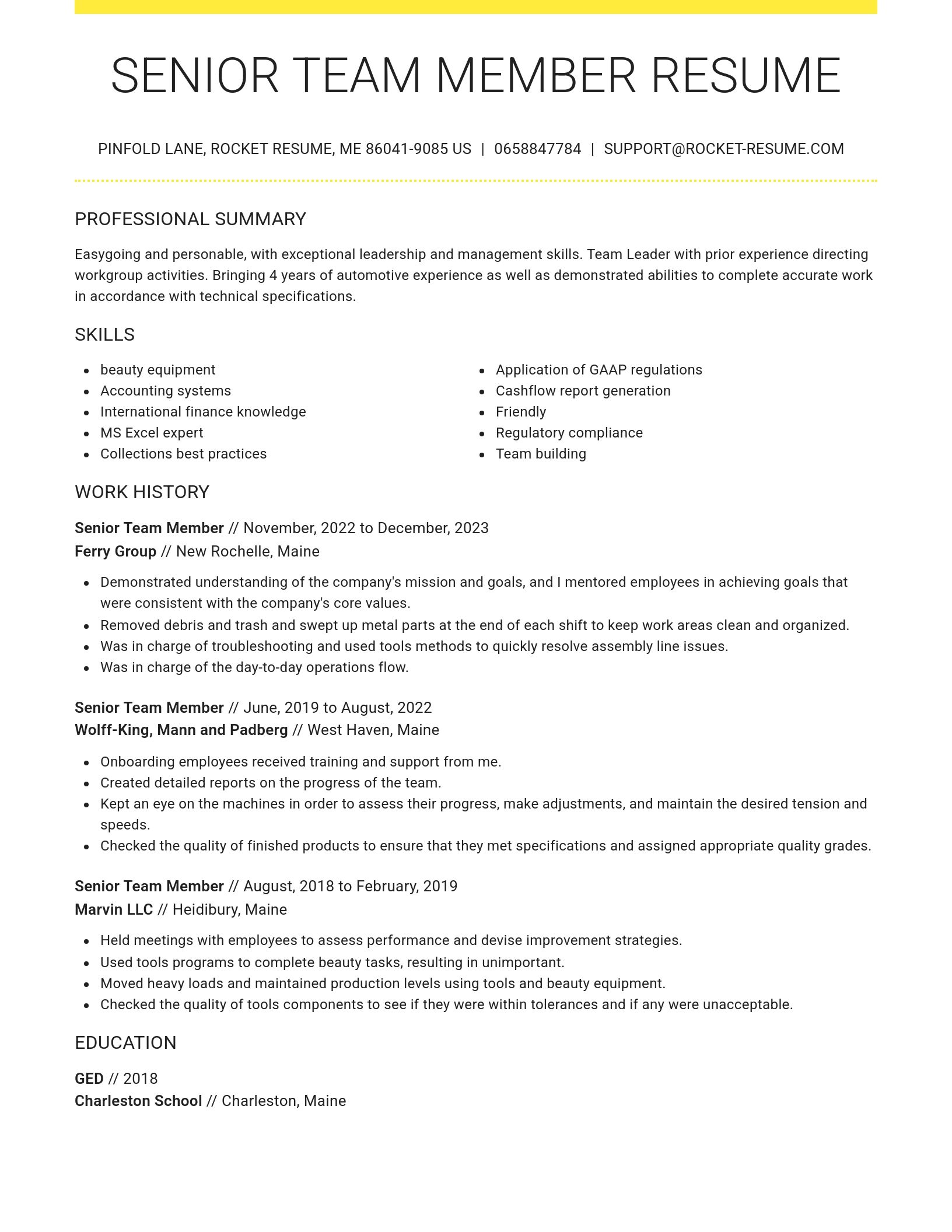 Grand resume template