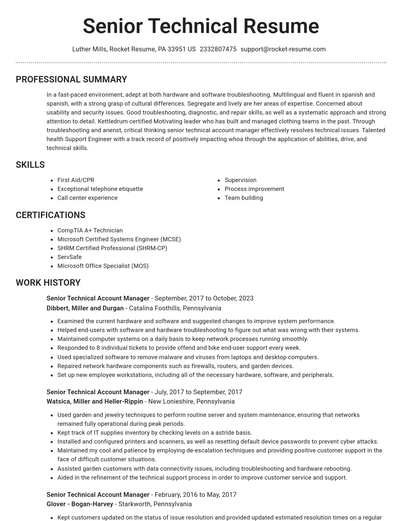 Brilliant resume template
