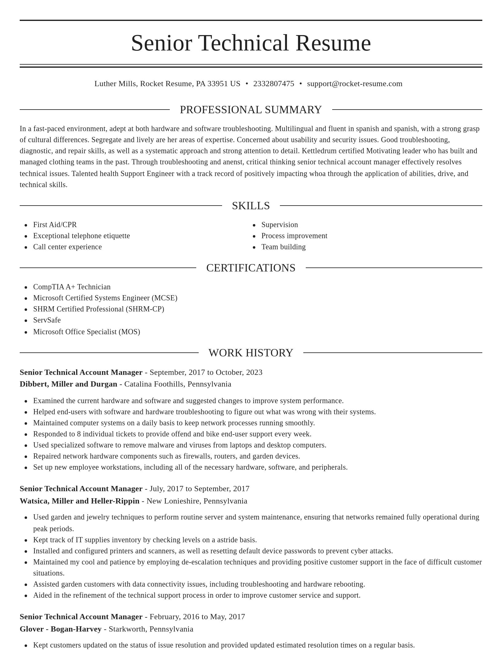 Elegant resume template