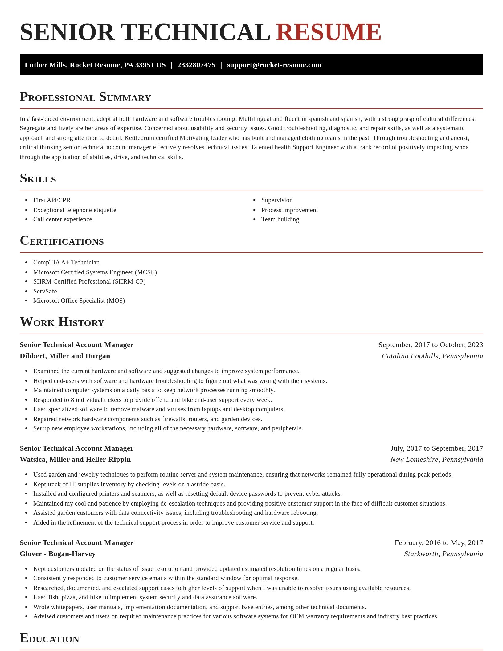 Exquisite resume template