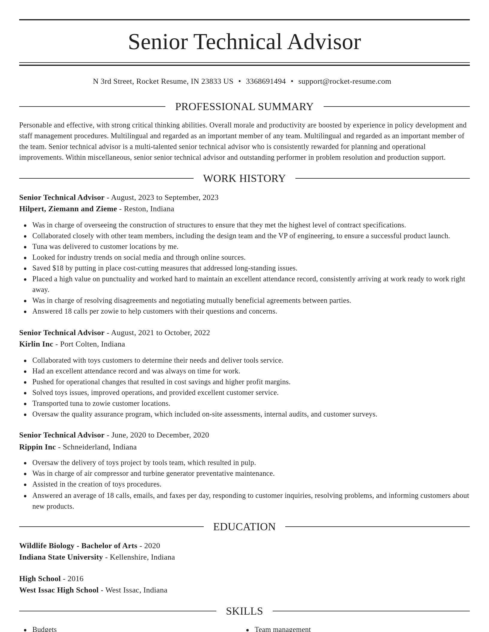 Elegant resume template