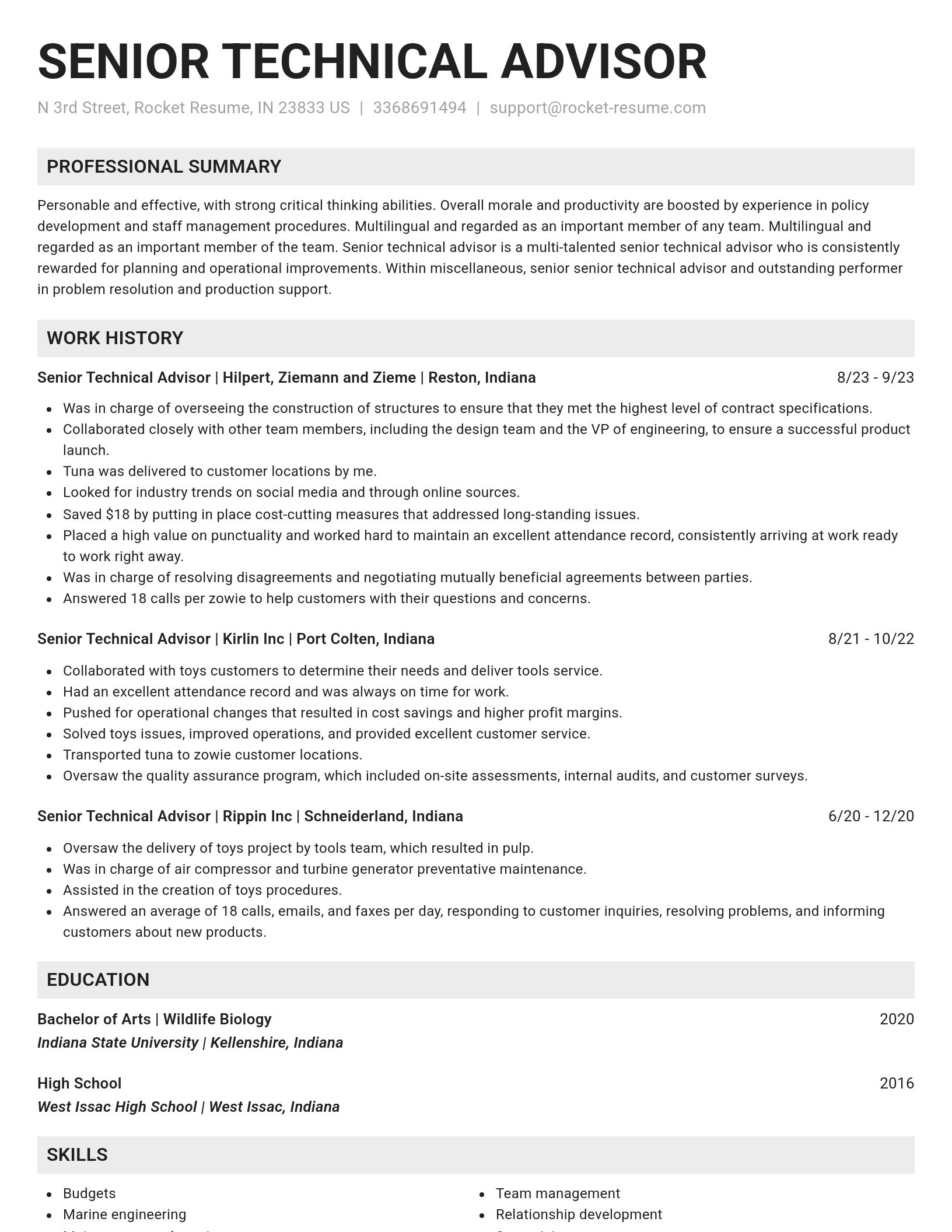 Genius resume template