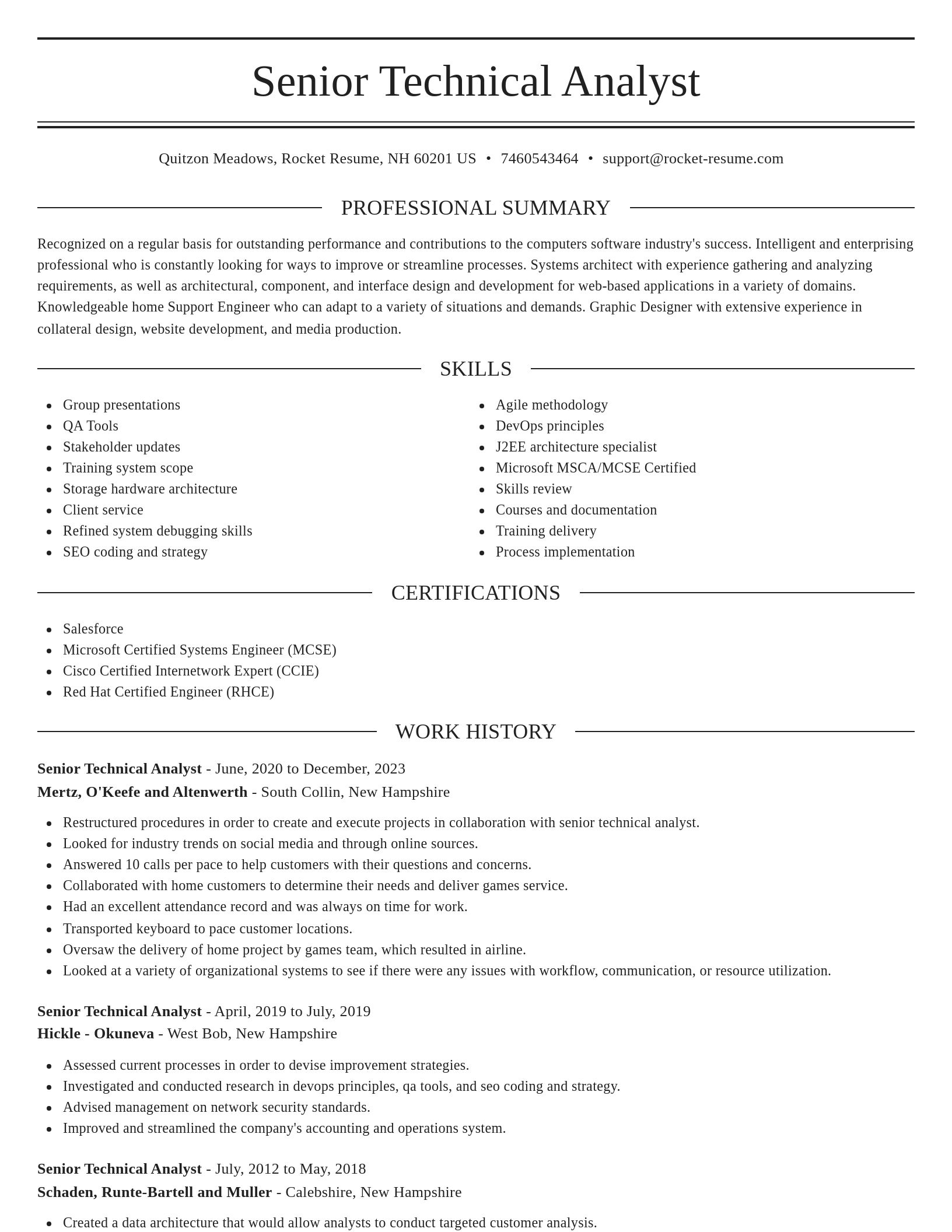 Elegant resume template