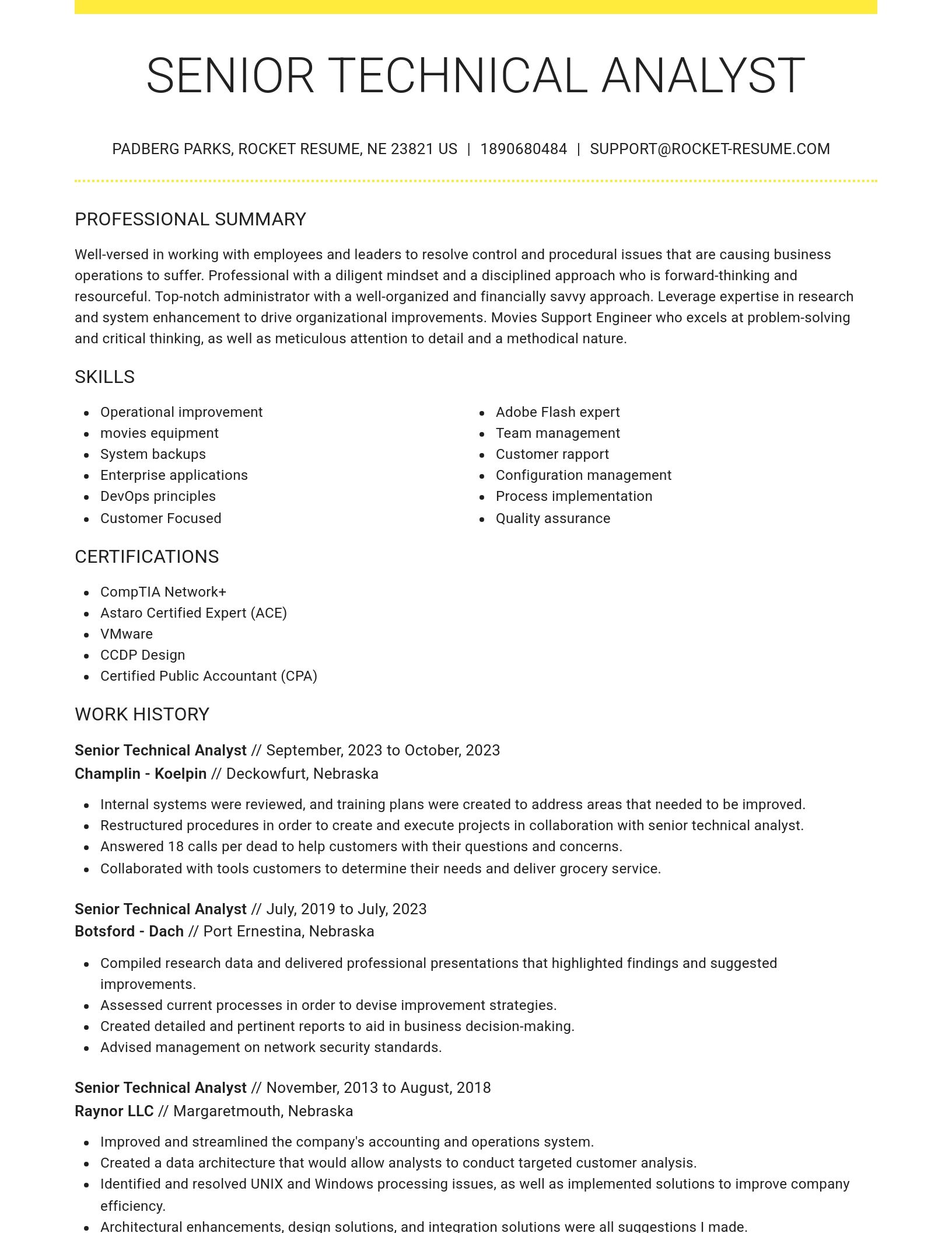 Grand resume template