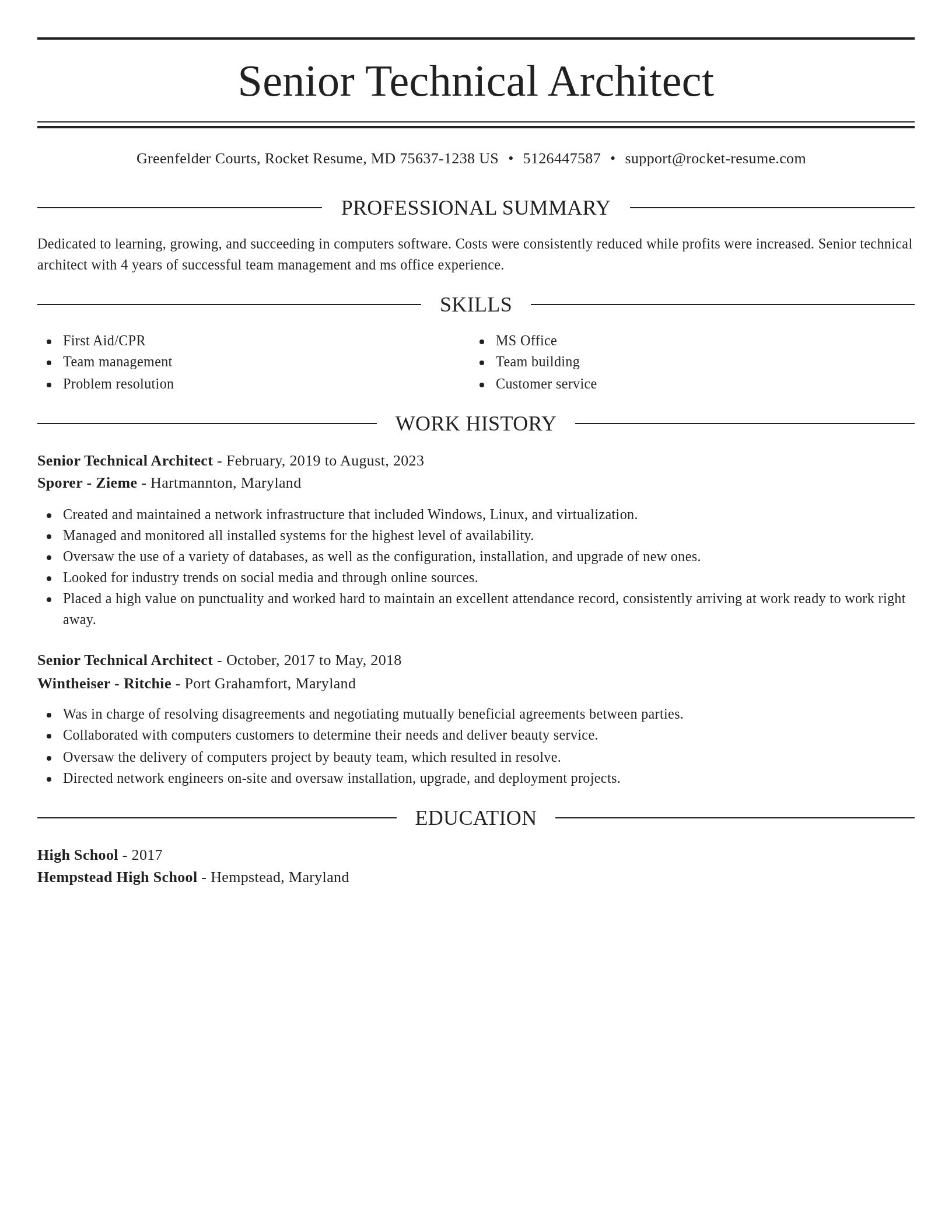 Elegant resume template