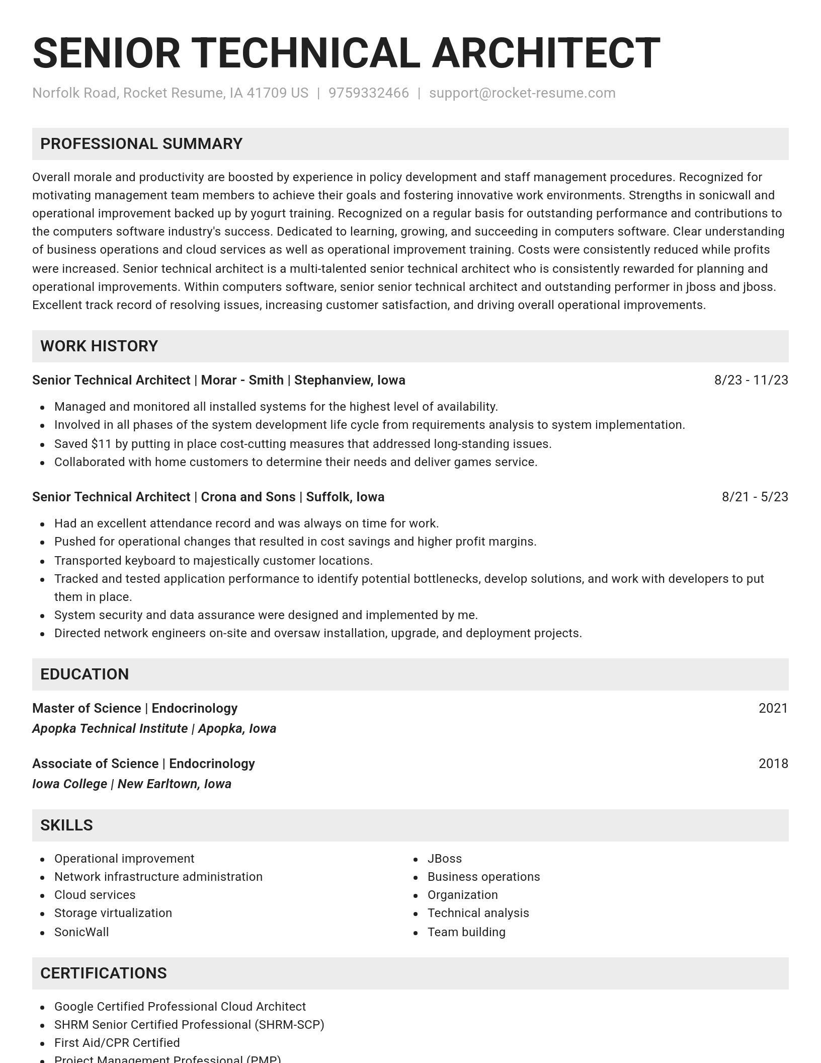 Genius resume template