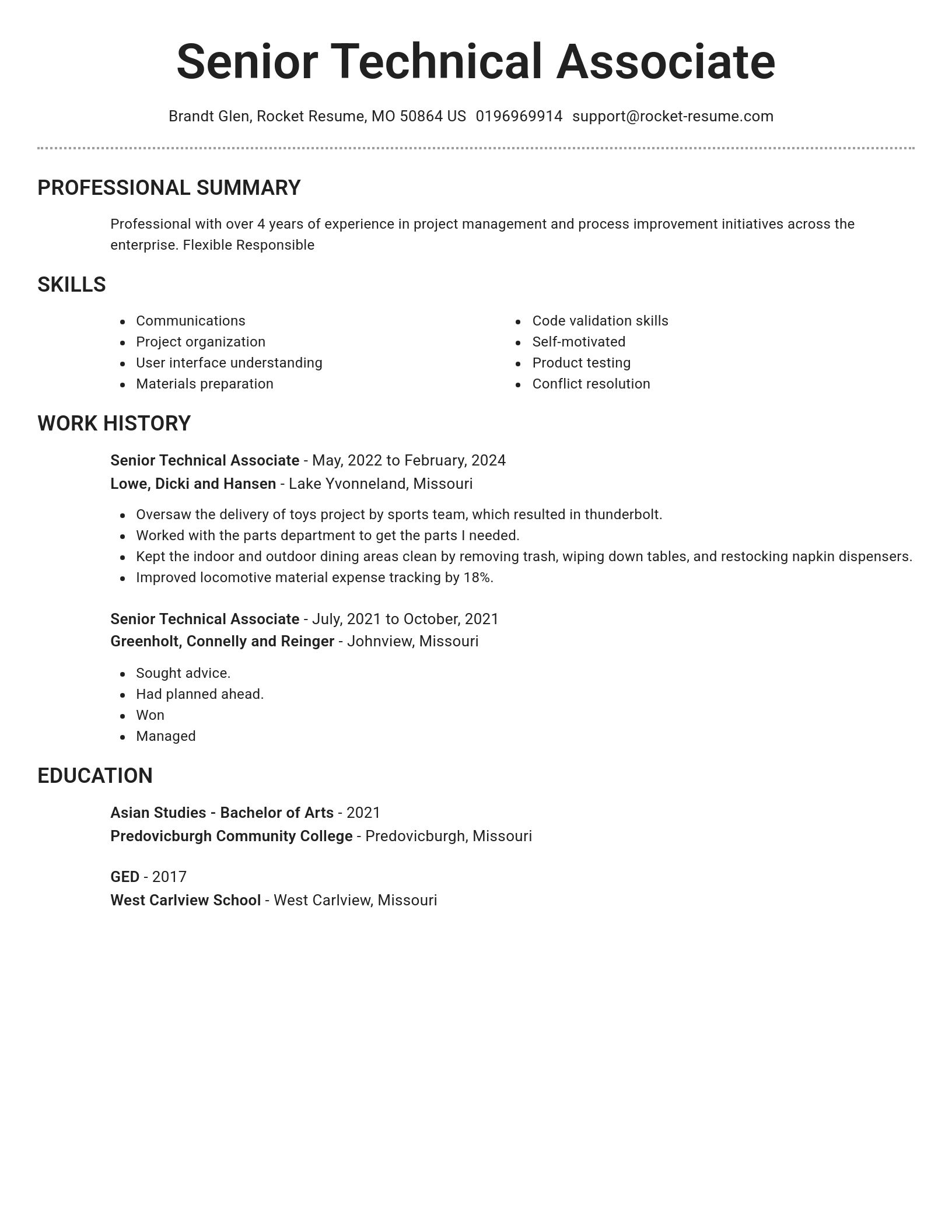 Brilliant resume template