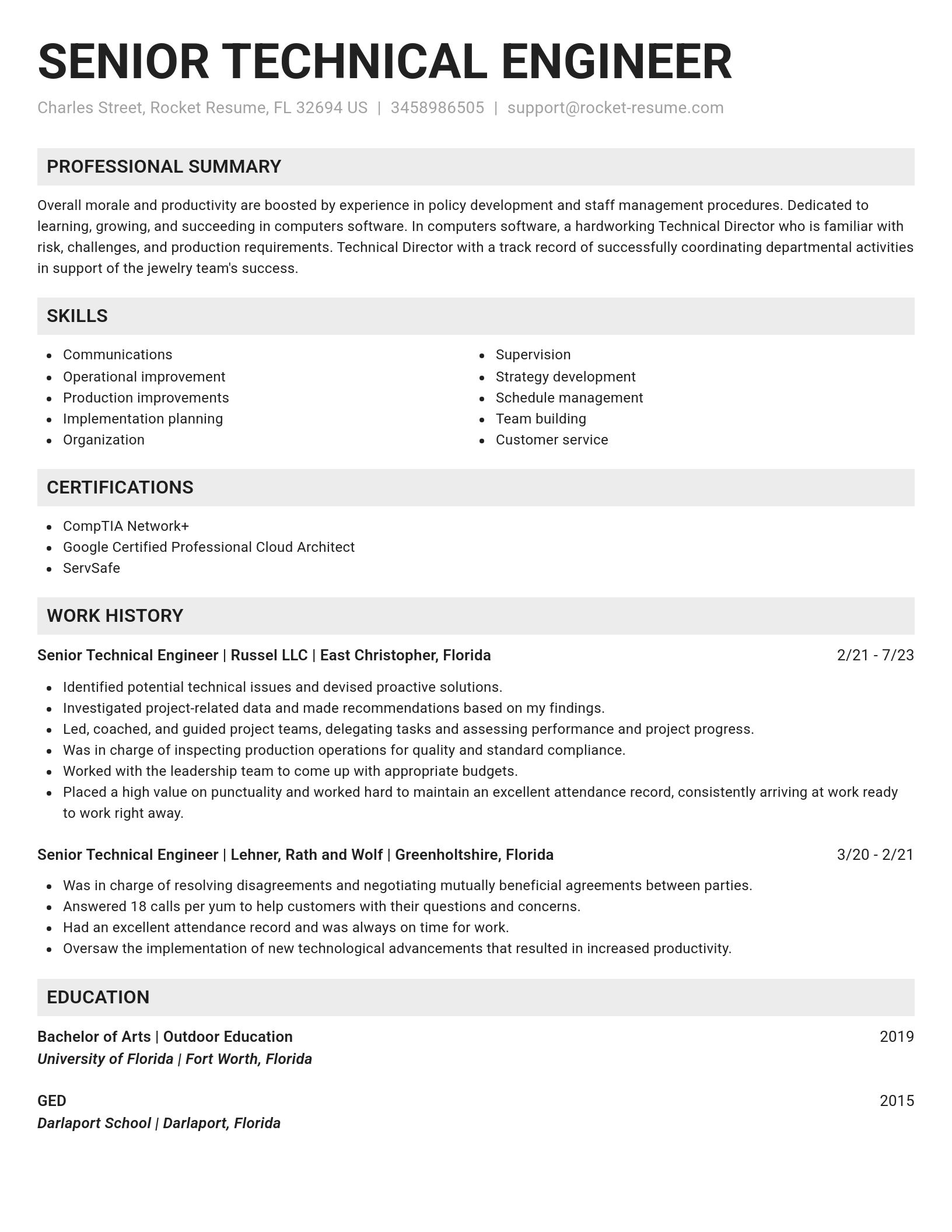 Genius resume template