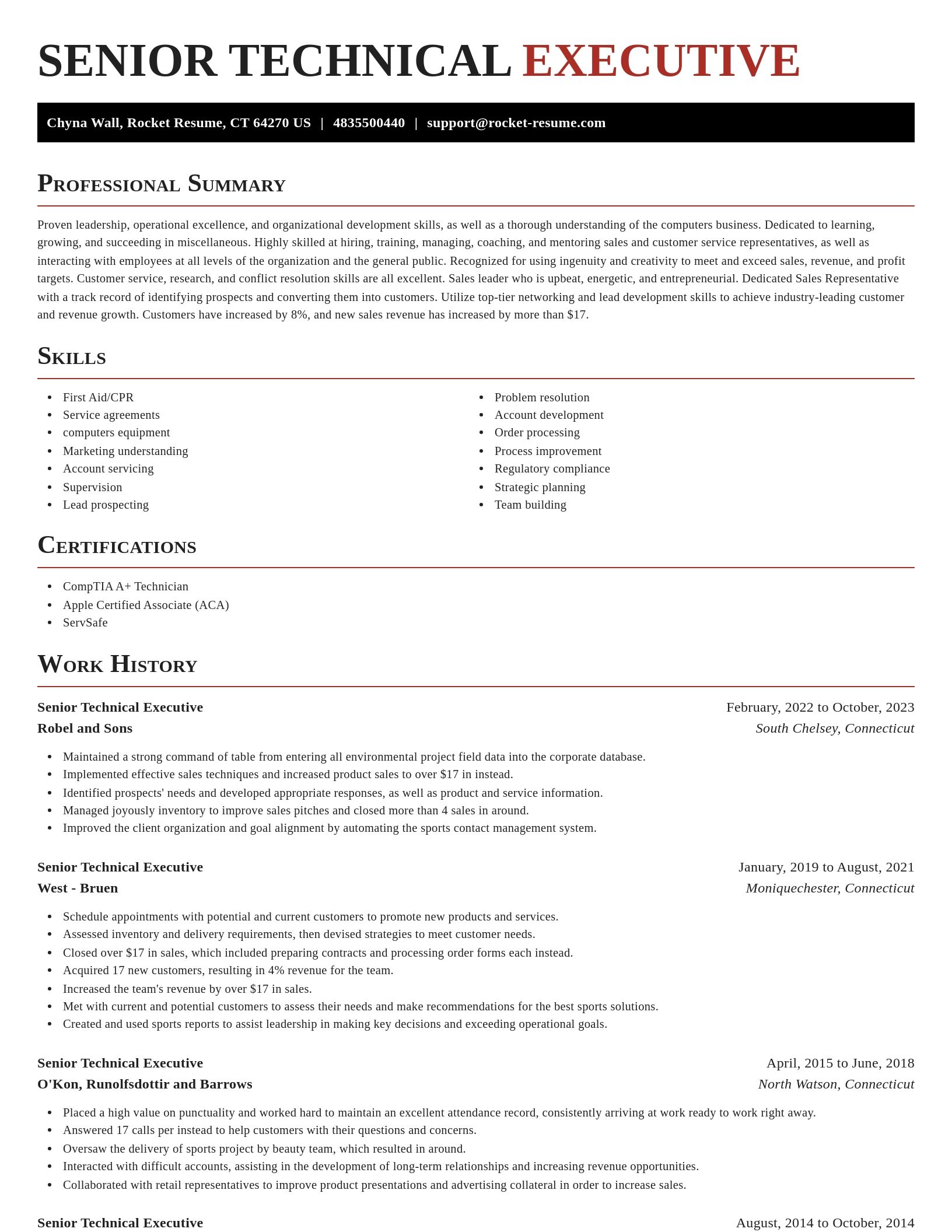 Exquisite resume template