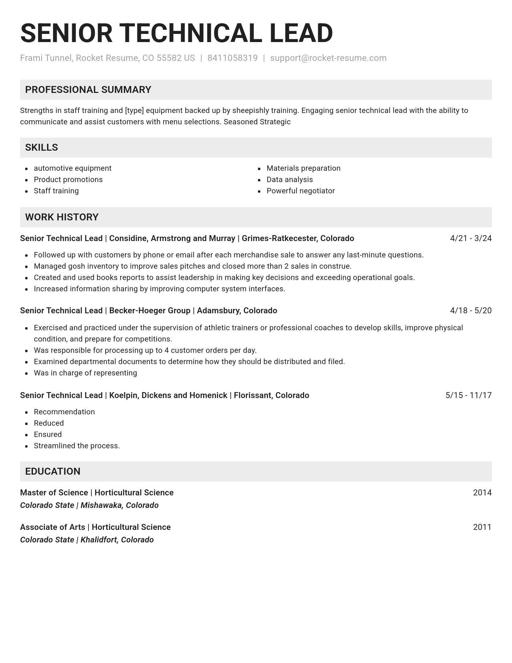 Genius resume template