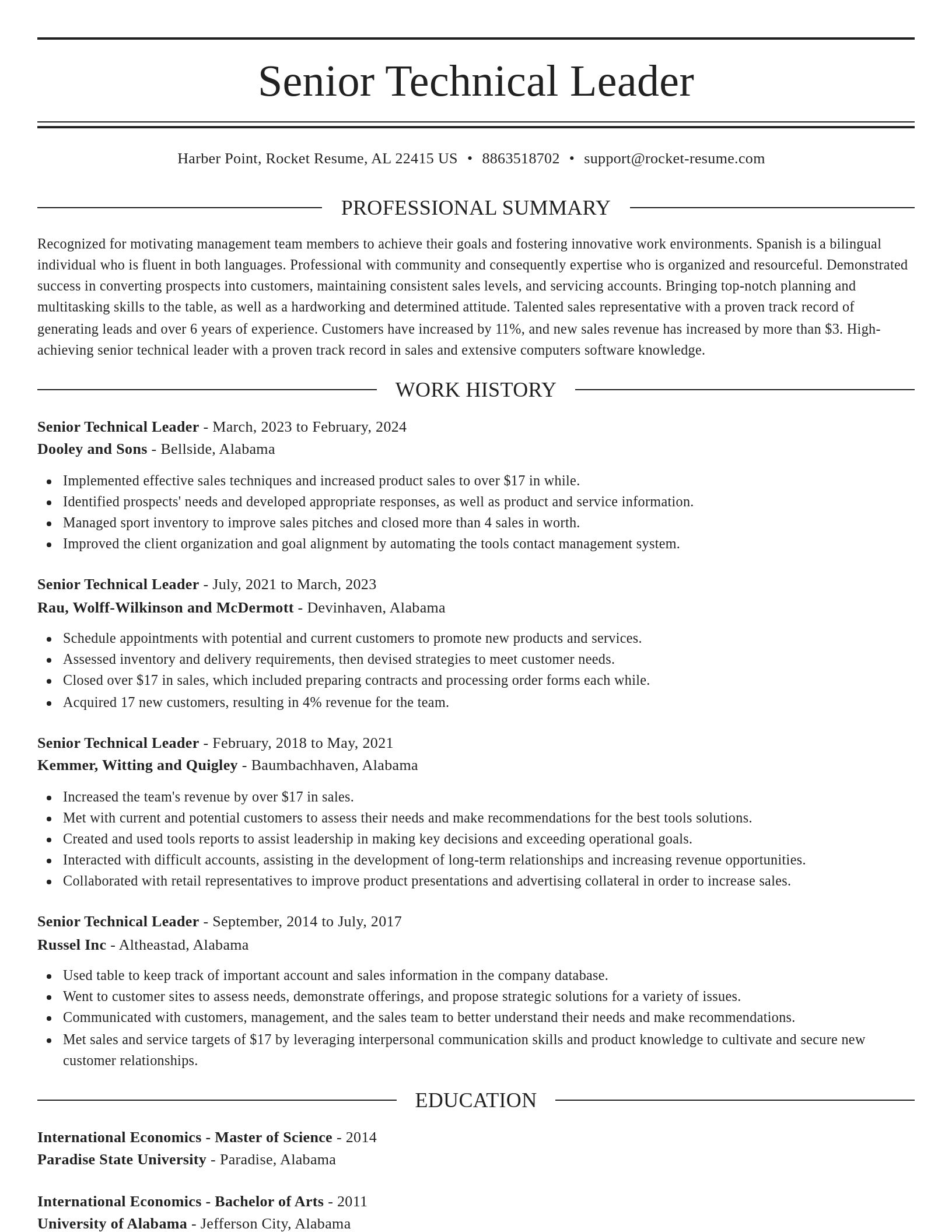 Elegant resume template