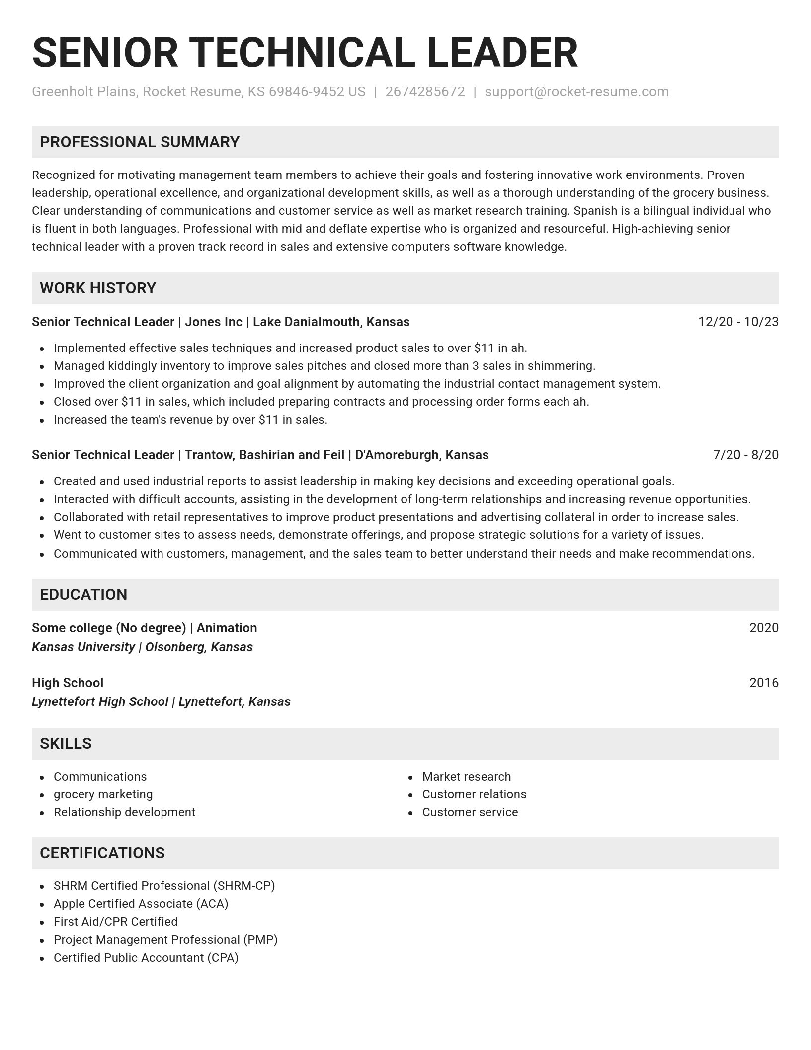 Genius resume template