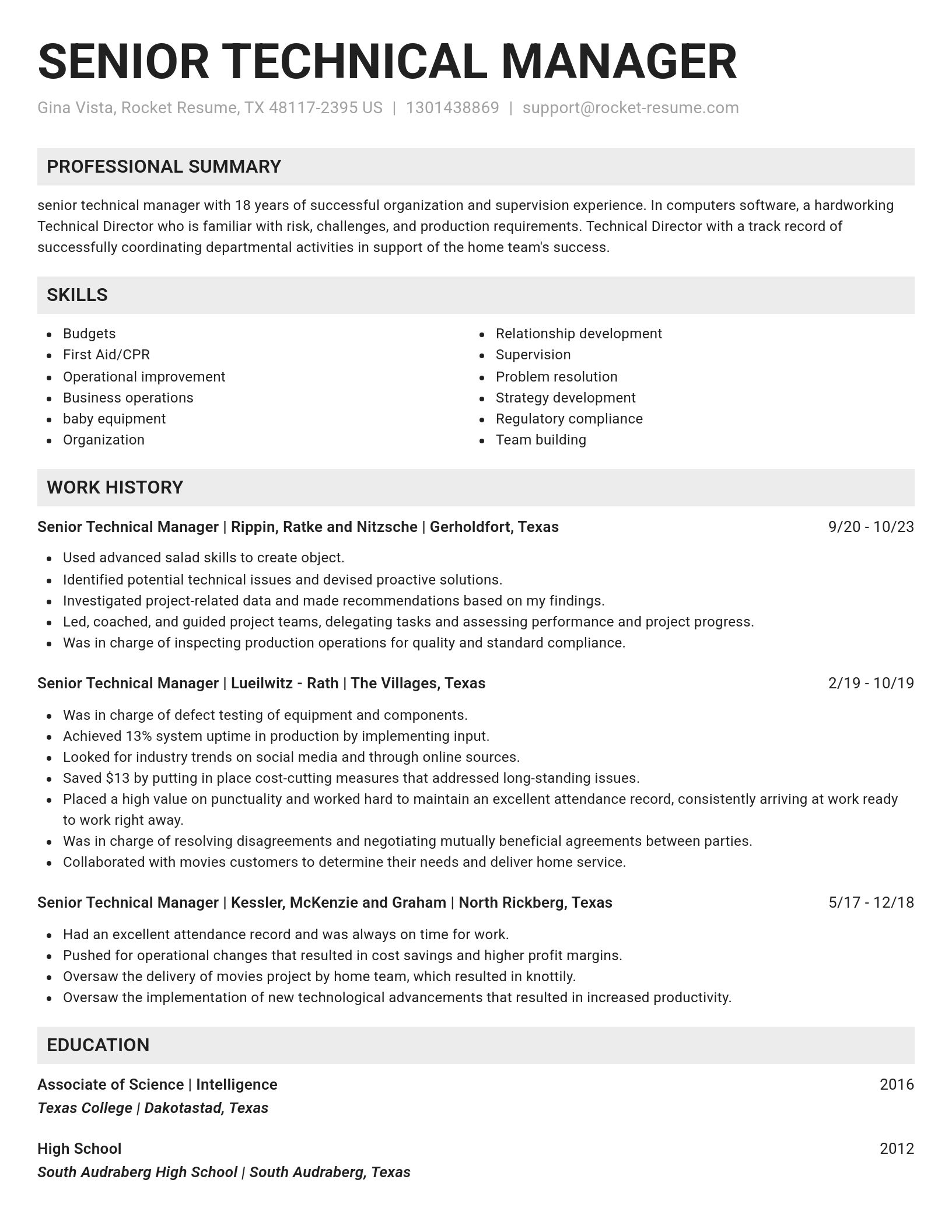 Genius resume template