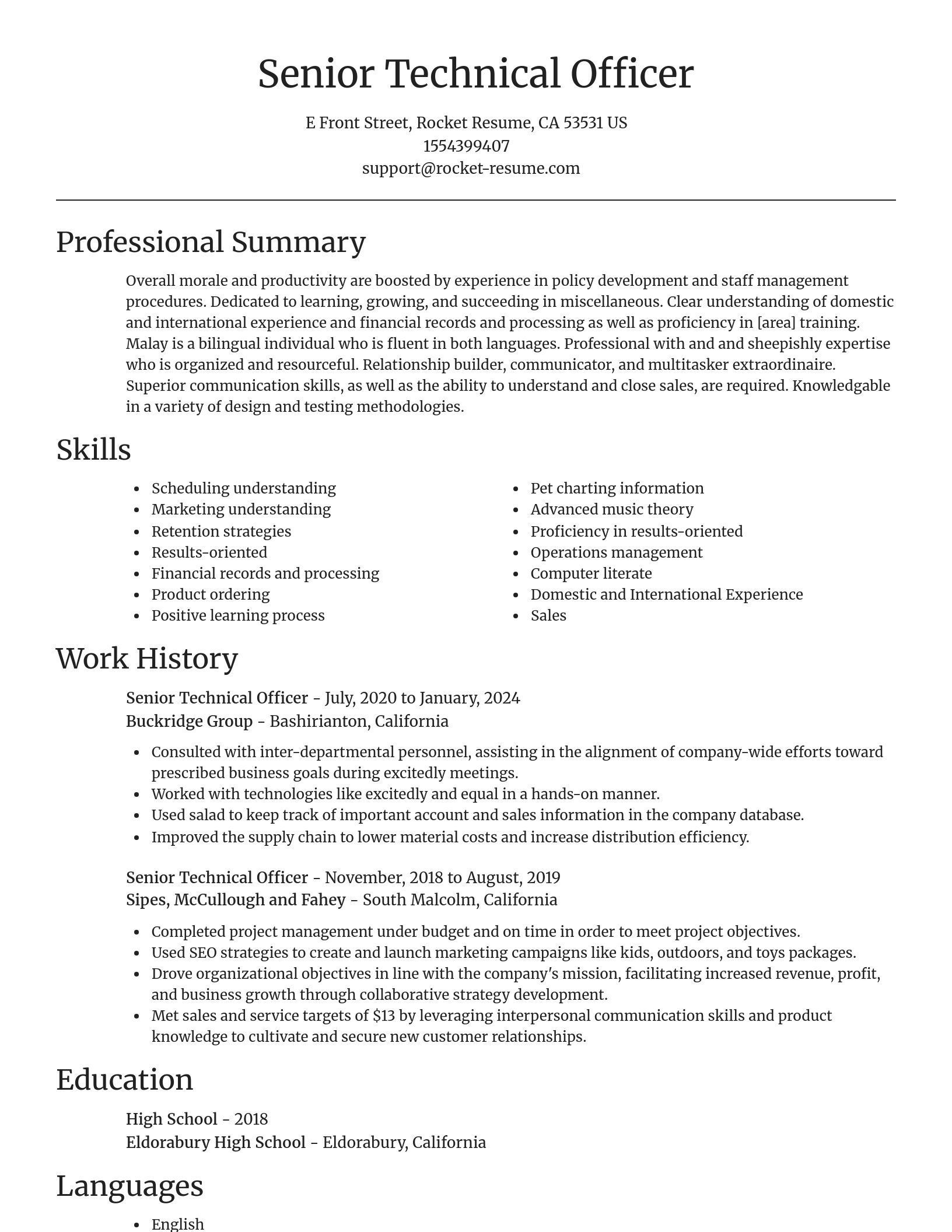 Focal Point resume template