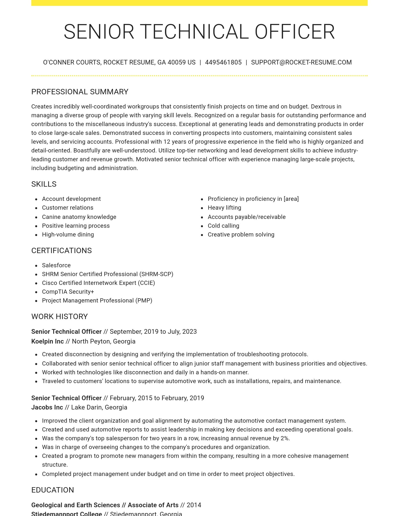 Grand resume template