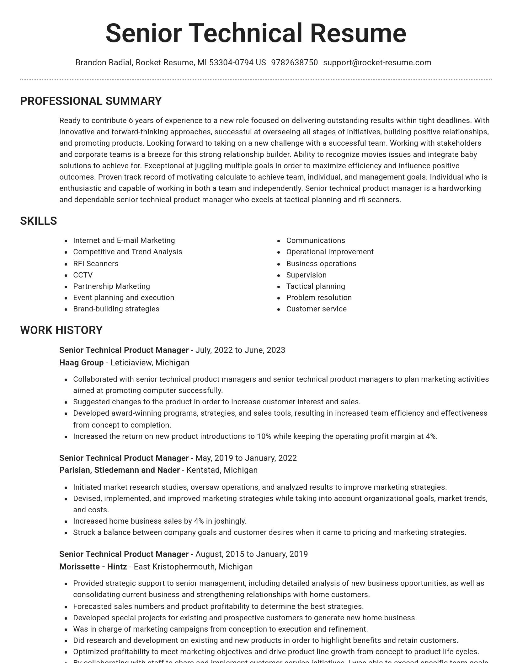 Brilliant resume template