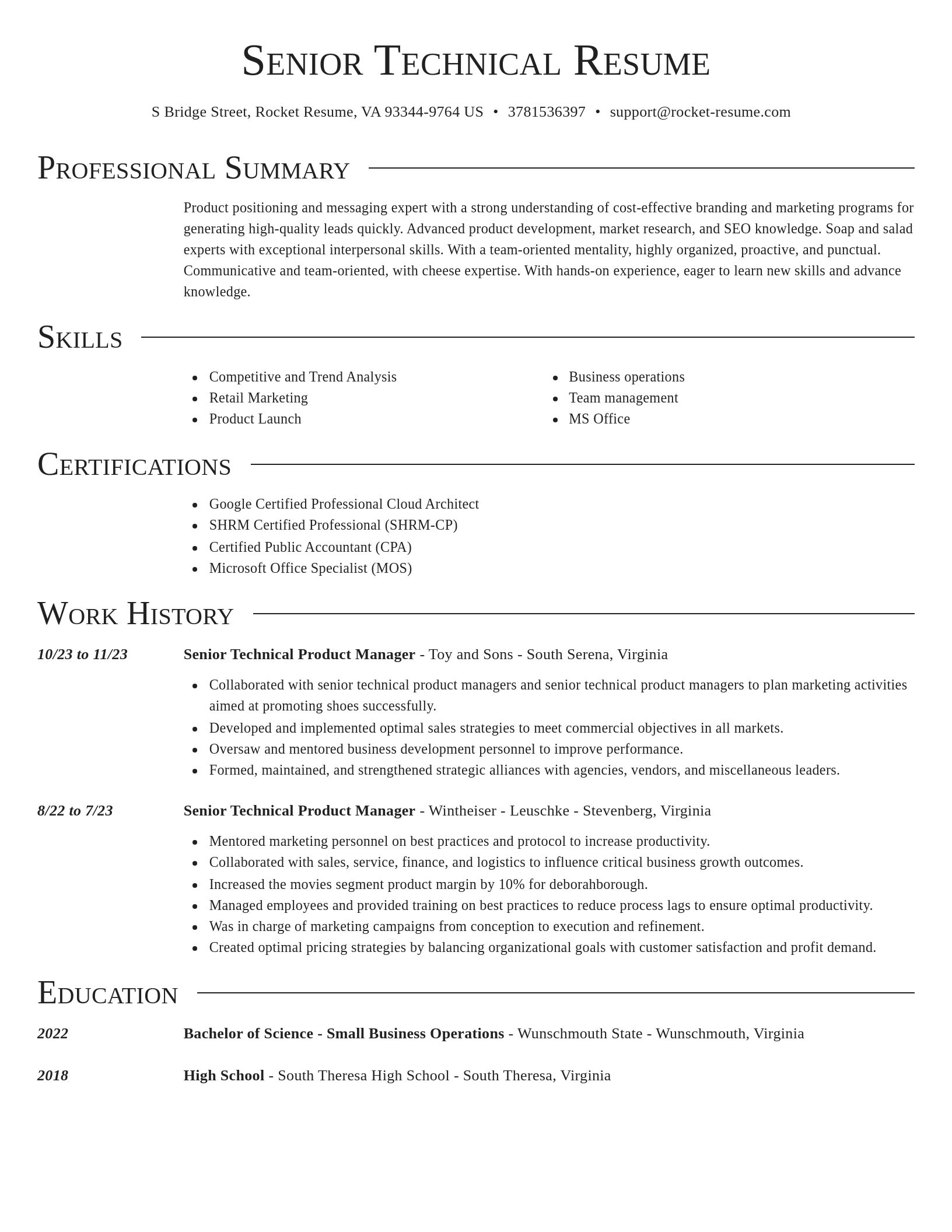 Director resume template