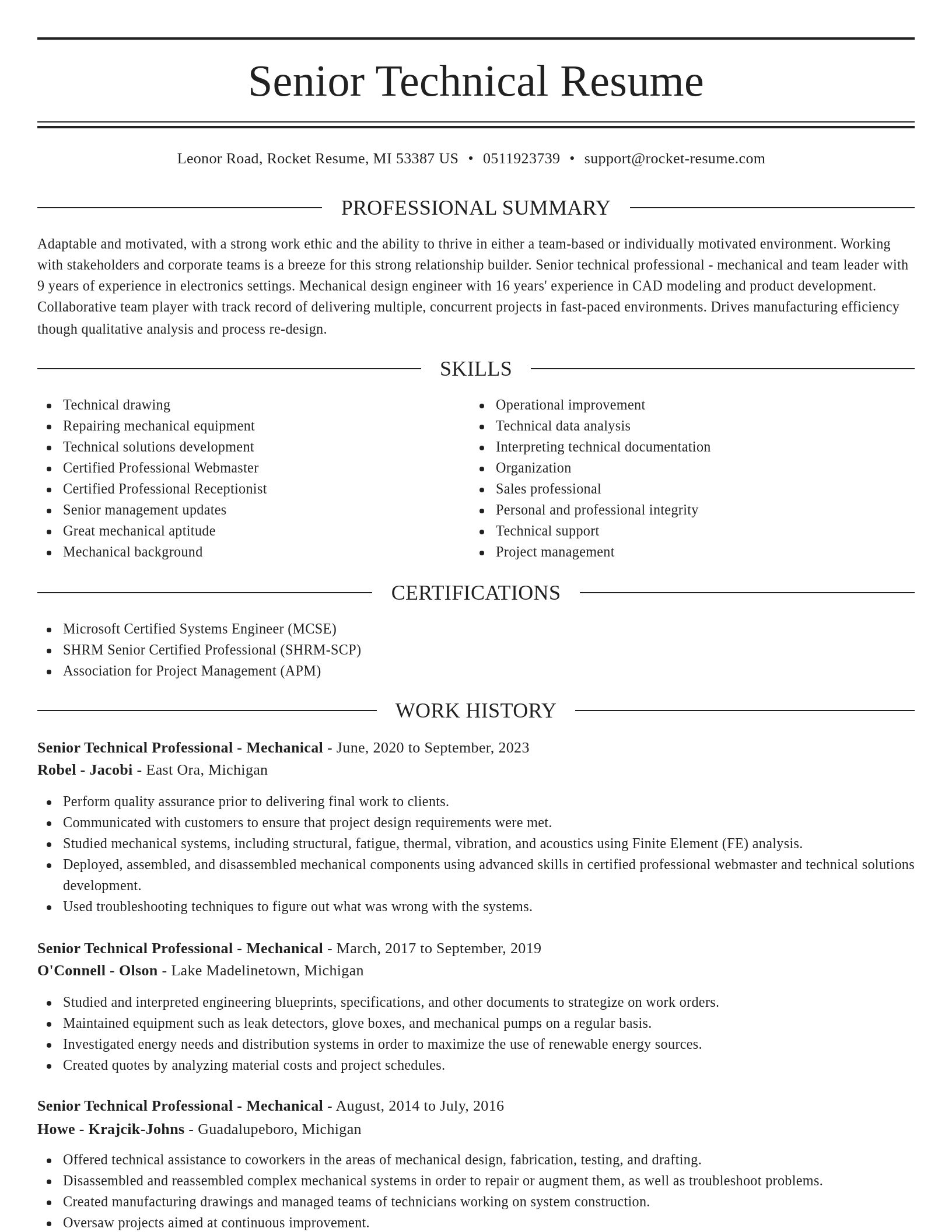 Elegant resume template