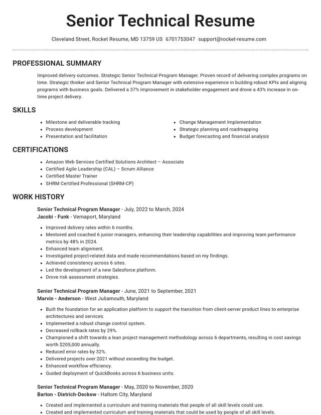 Brilliant resume template