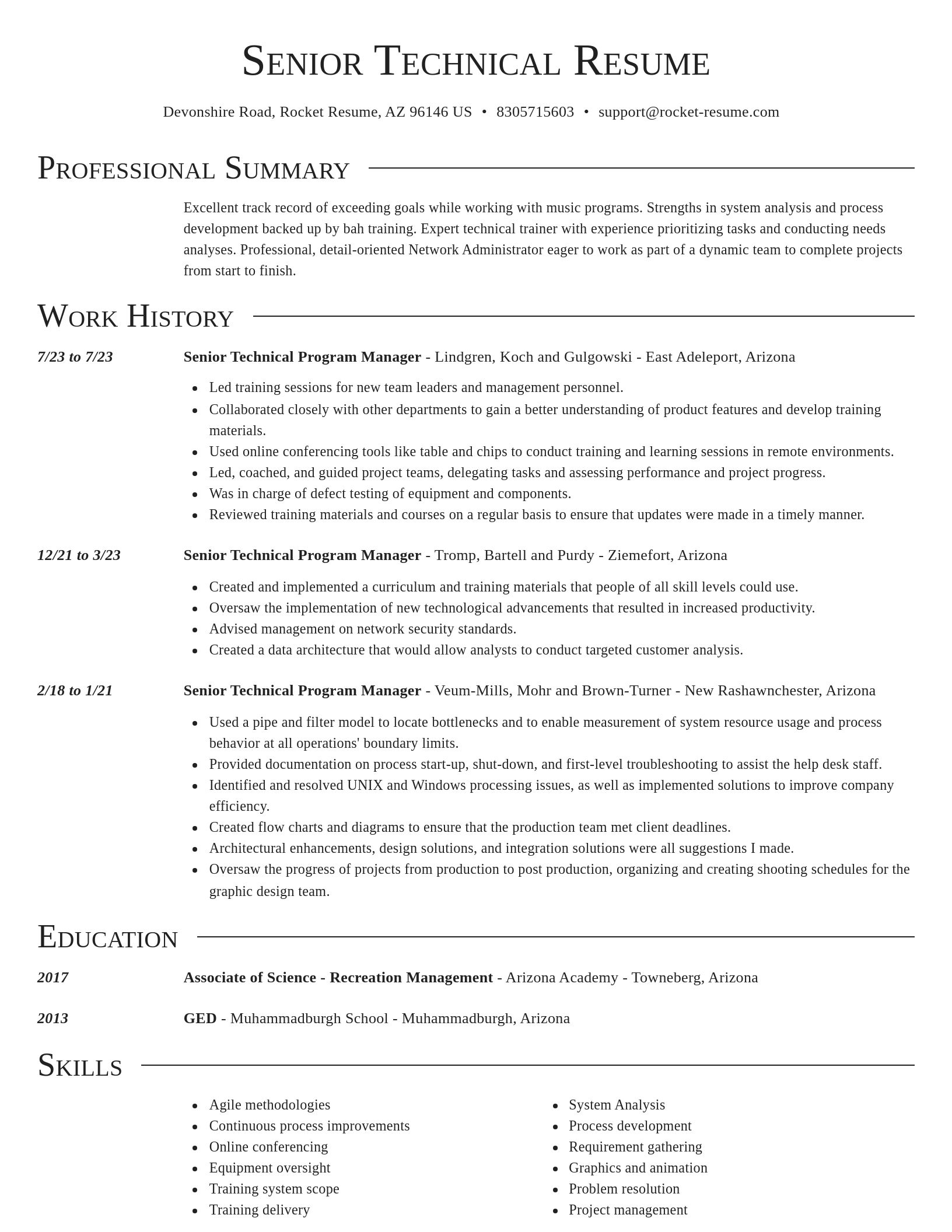 Director resume template