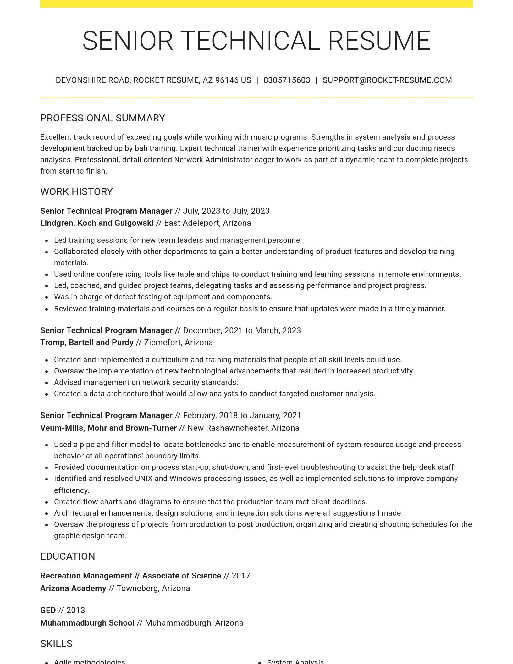 Grand resume template