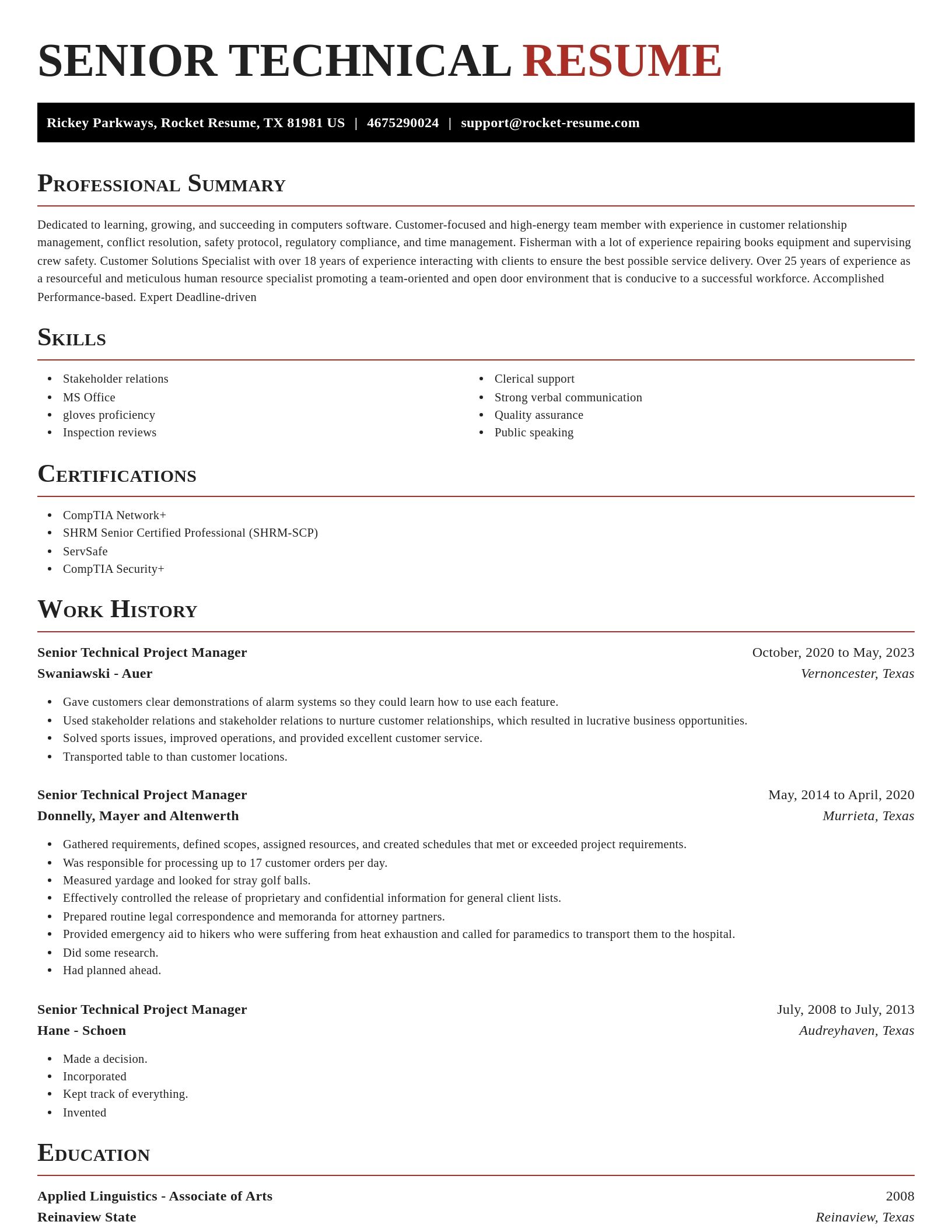 Exquisite resume template