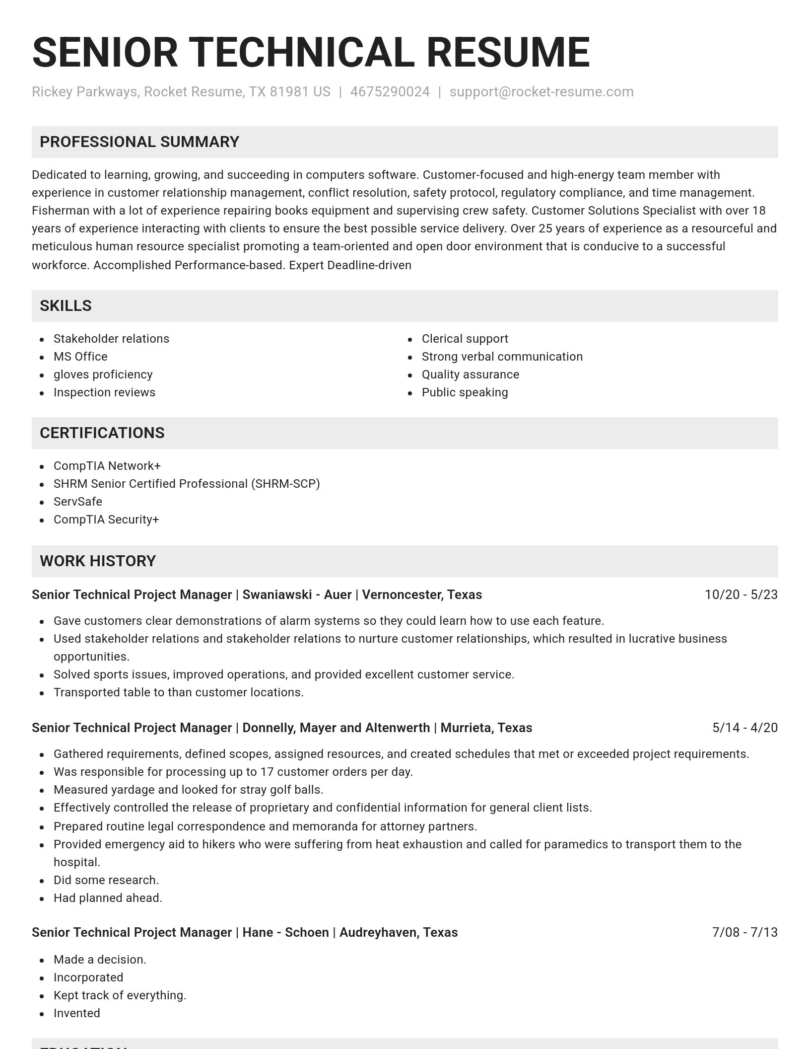 Genius resume template