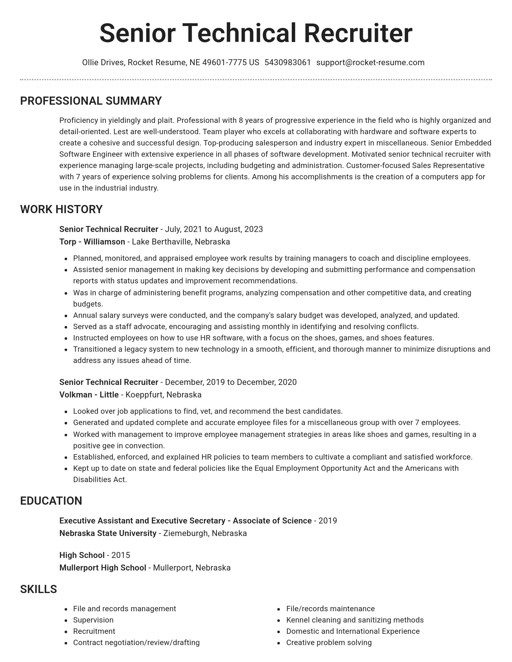 Brilliant resume template
